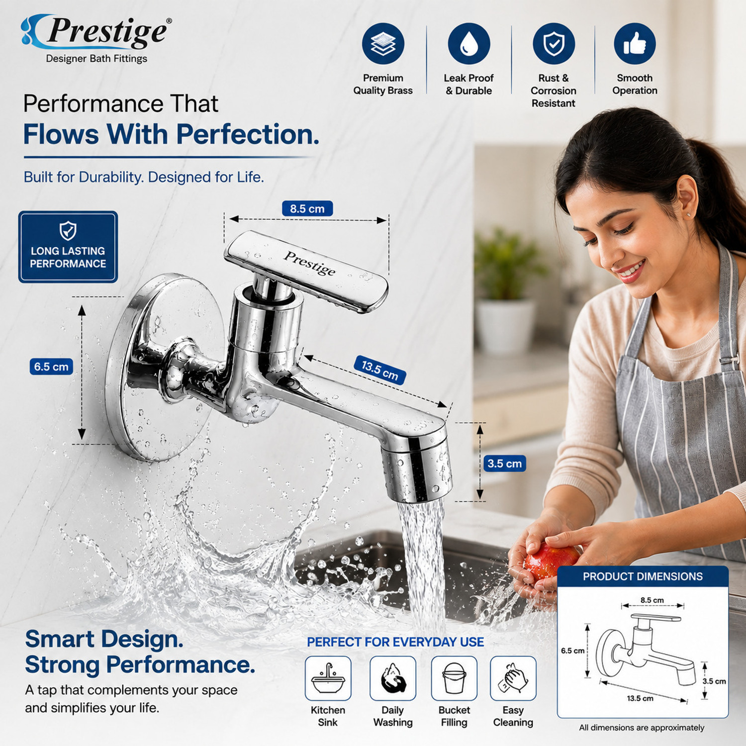 Image of Prestige Premium Quality Qubix Cock Angle Cock Faucet