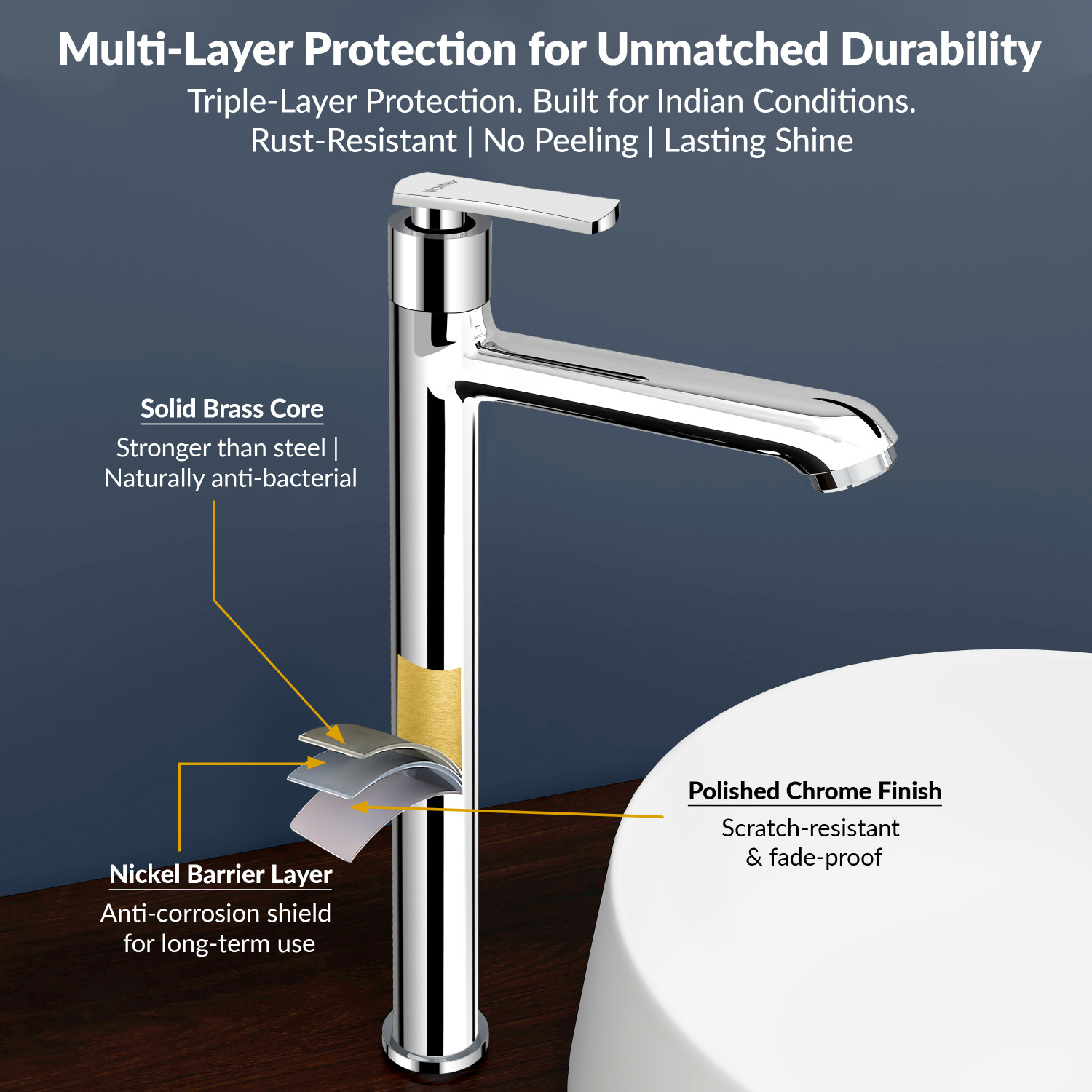 Image of Plantex Pillar Cock for Basin with Teflon Tape /Pure Brass Tap for Wash Basin (3521) Pillar Tap Faucet