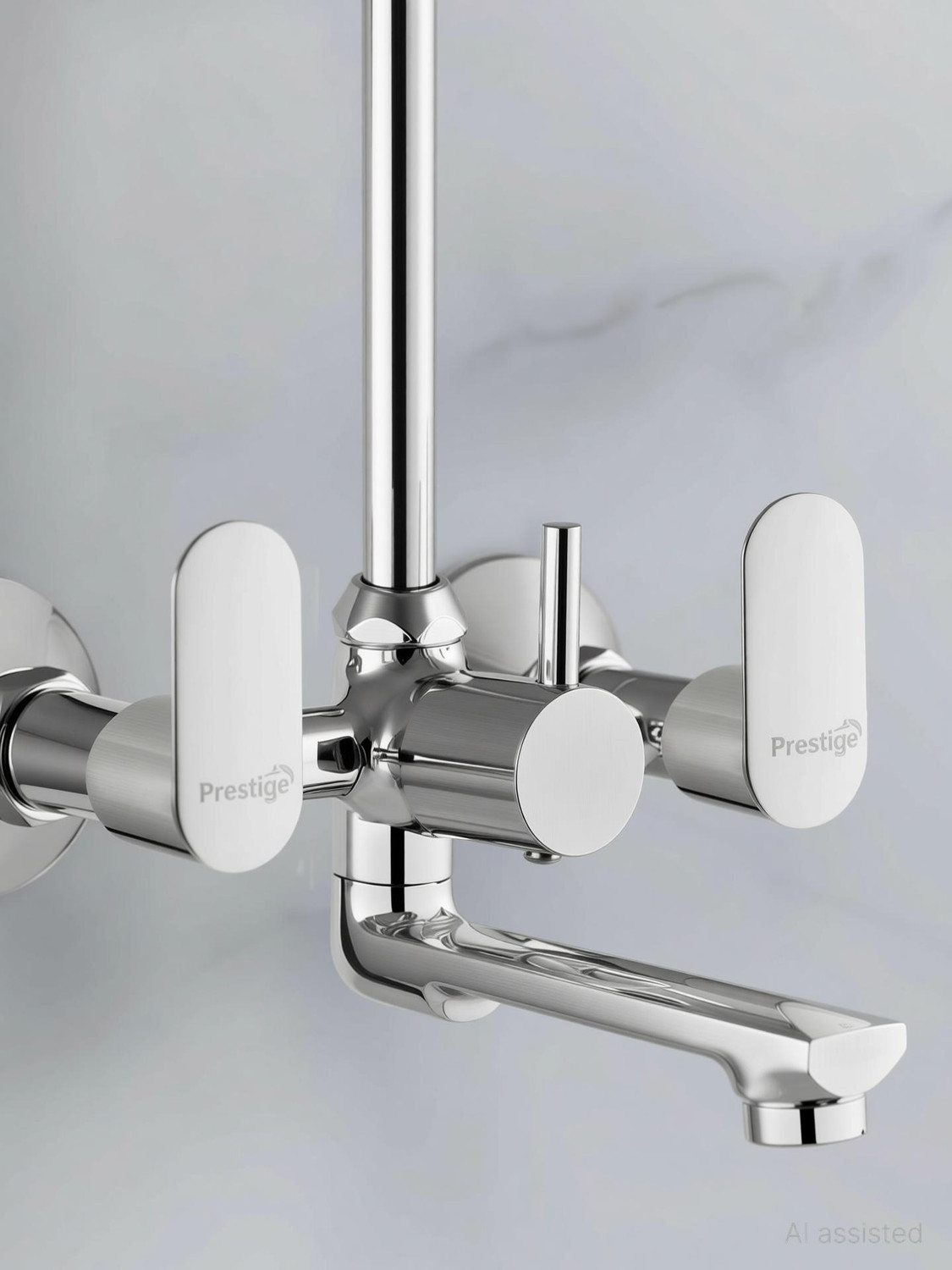 Image of Prestige Ocean Telphonic Wall Bend Wall Mixer Faucet