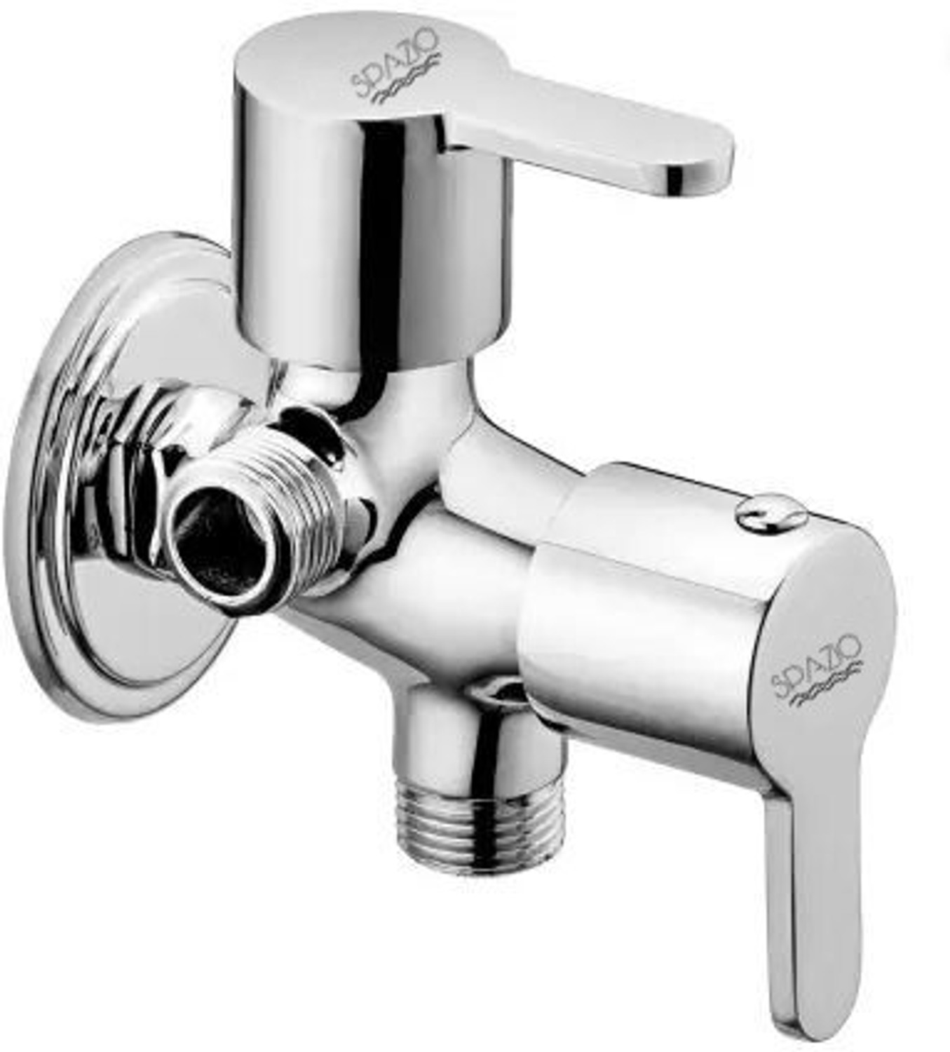 Image of Spazio Premium Quality Brass Fusion Angle Cock 2 Way Wall Mount (Pack of 1) Angle Cock Faucet