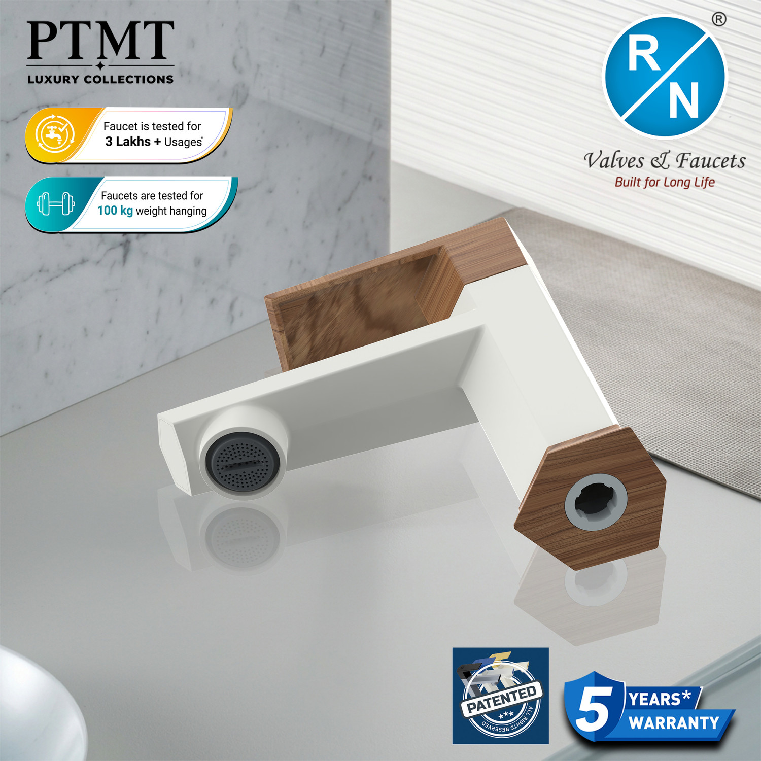 Image of RN Luxury PTMT G20 Pine 15mm Pillar Cock with Foam Flow for Wash Basin Pack of 1 Pillar Tap Faucet