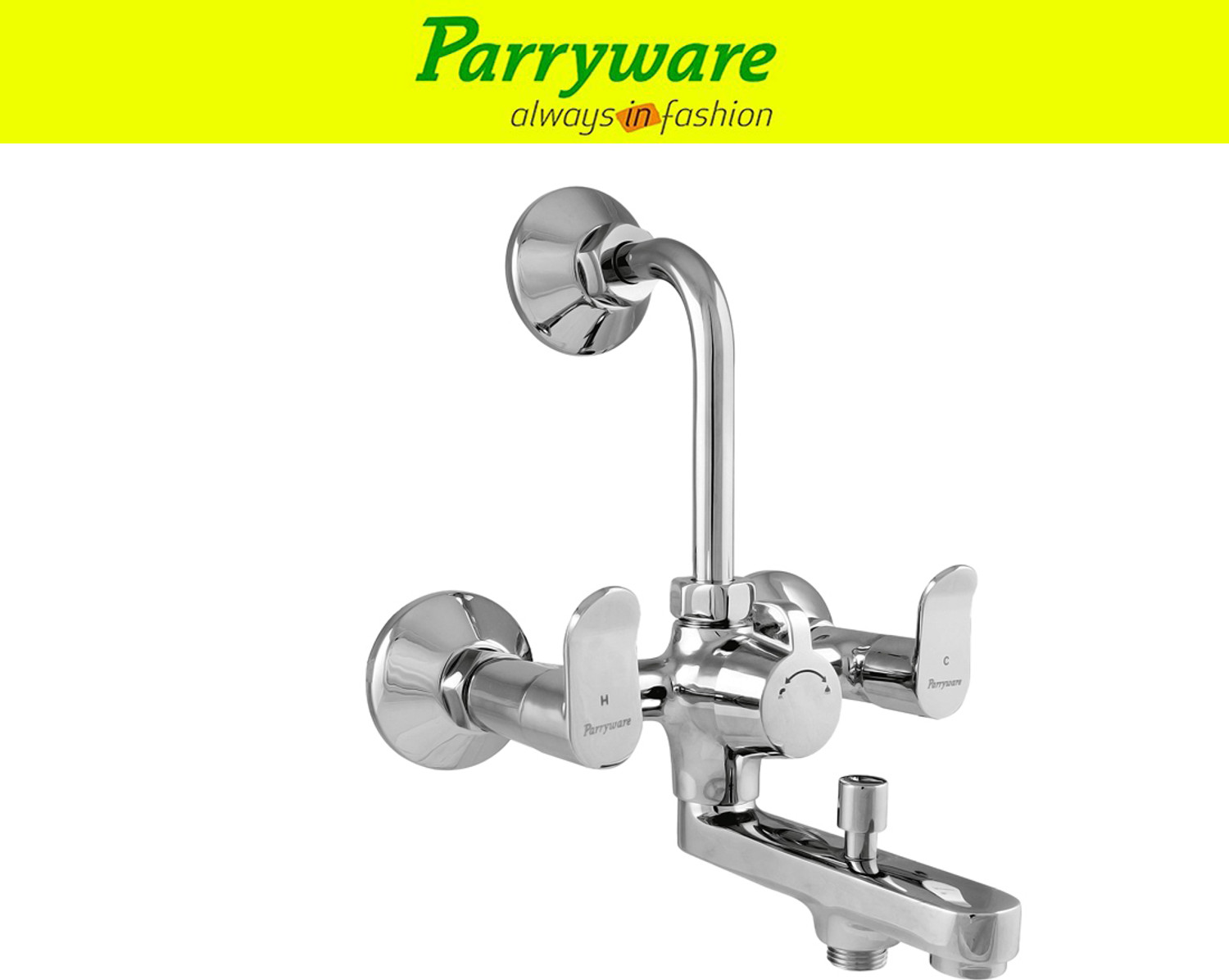 Image of Parryware Alpha brass wall mixer 3 in 1 set of 1 pic 198 Alpha wallmixer 3 in 1 Wall Mixer Faucet