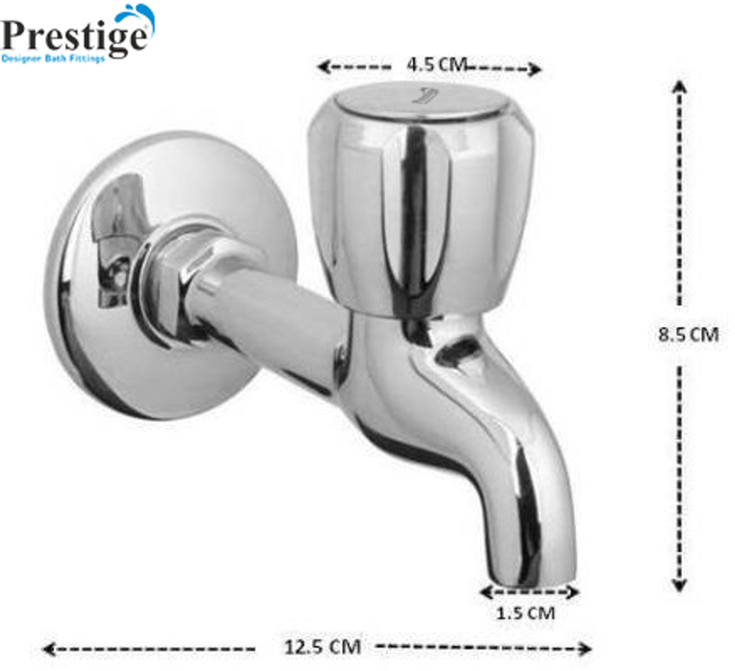 Image of Prestige Crystal Long Body Bib Cock Crystal Long Body Bib Tap Faucet