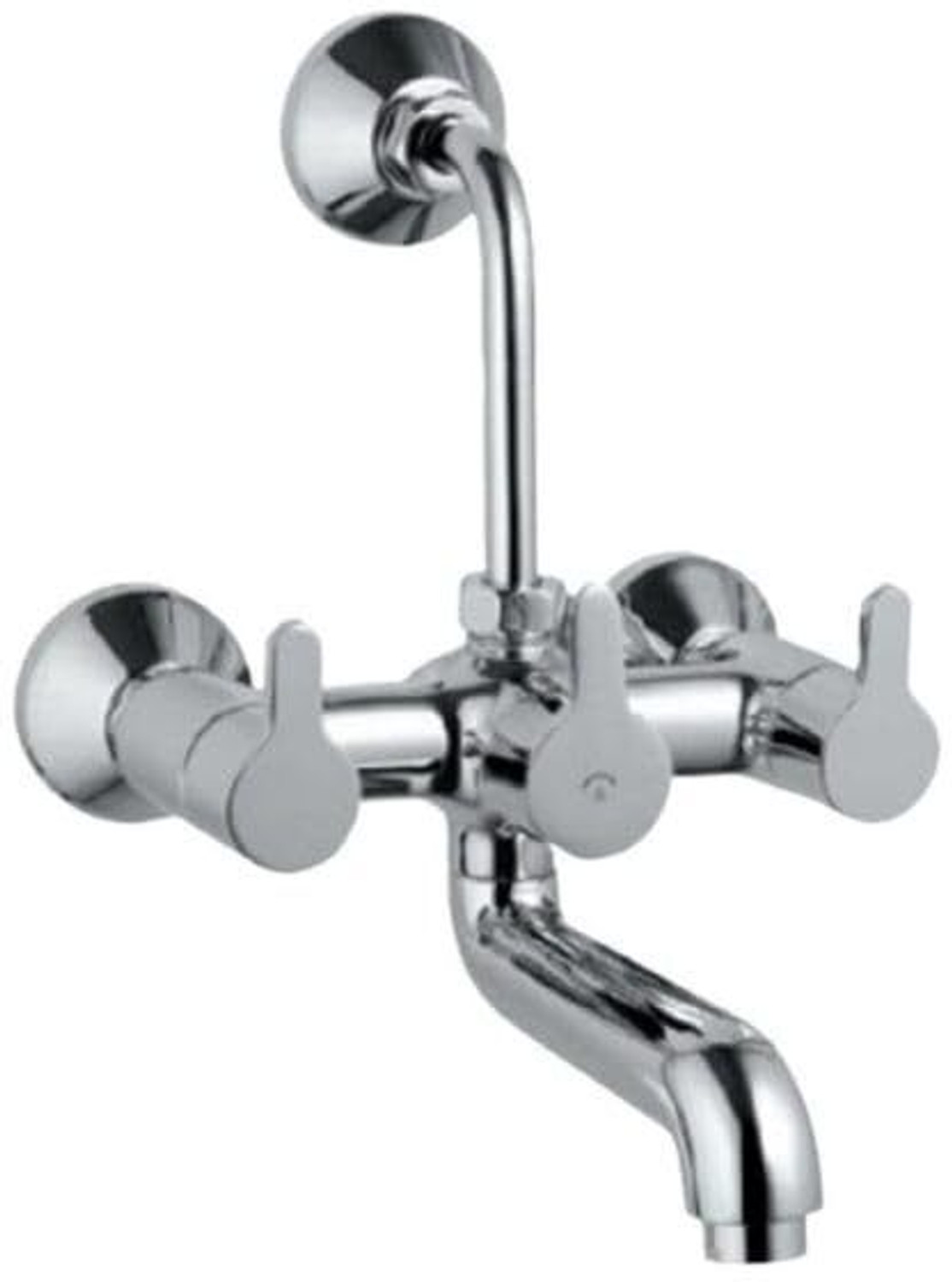 Image of Jaquar Bath Mixer with Provision For Overhead Shower with 115mm BendPipe On Upper Side Wall Mixer Faucet
