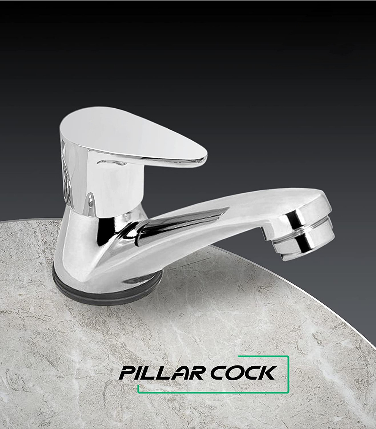 Image of BATHONIX Zinc Fusion Pillar Cock Tap for Bathroom, Kitchen, Outdoor (Pack of 1) Pillar Tap Faucet