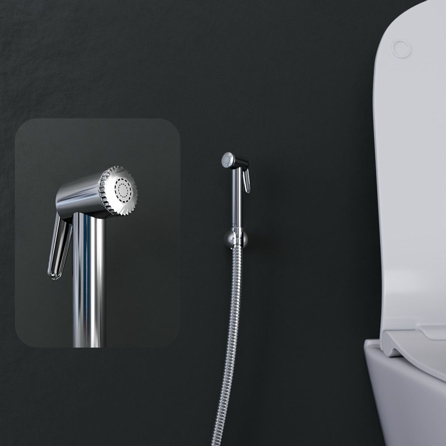 Image of Lorazzo by LRZ HF02 Classic Health Faucet for Bathroom-Chrome Body- Jet Spray for Toilet-1-Year Pure Brass, Chrome Finish, Jet Faucet for Toilet, Bathroom Jet Spray, Health Faucet