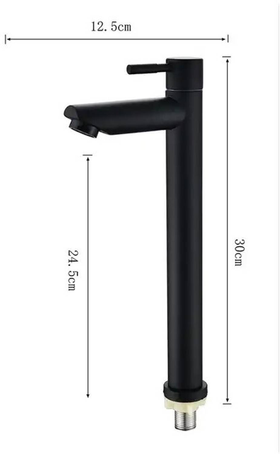 Kyari 12 inch Black Table Top Pillar Tap - Image 3