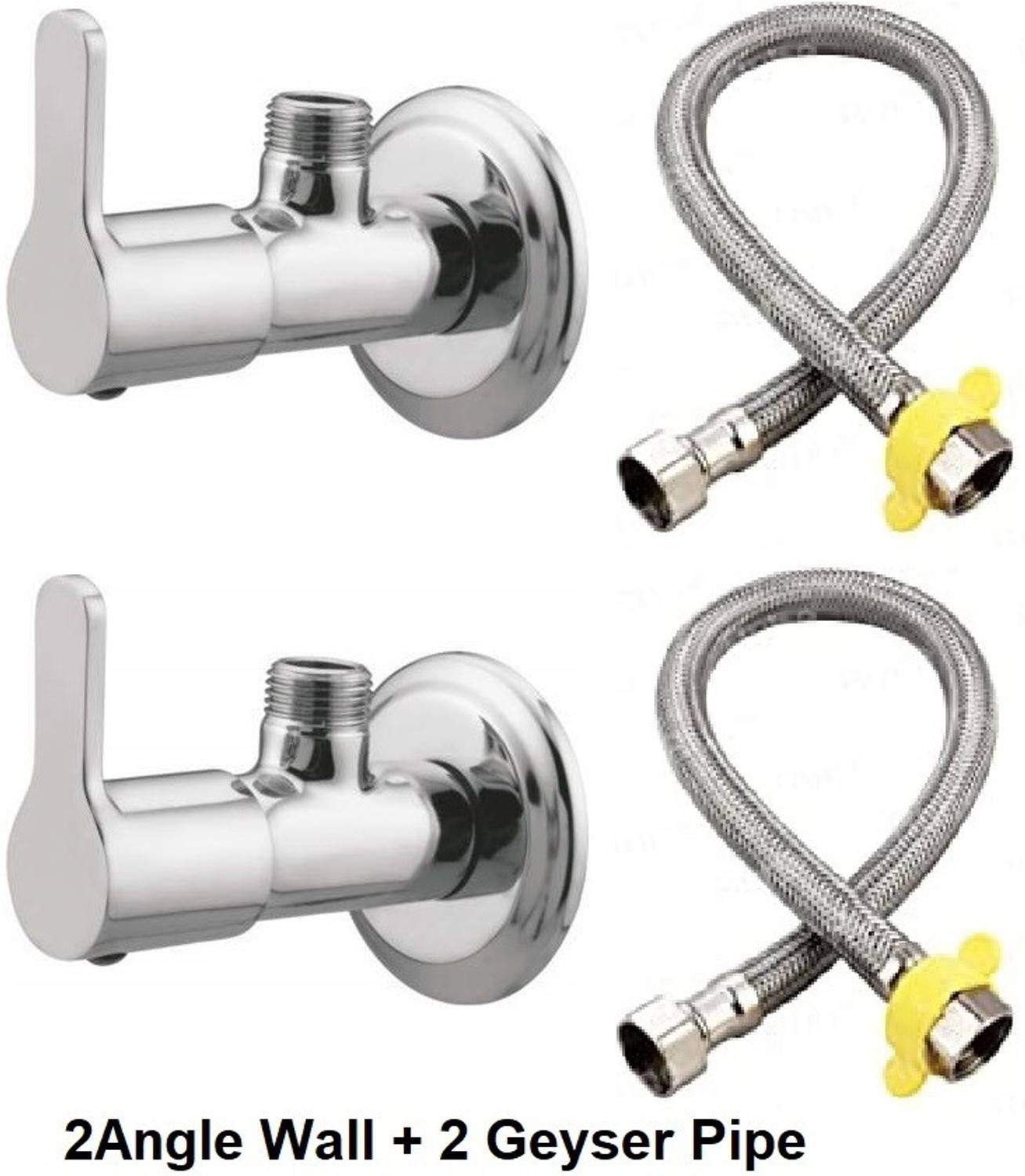 Senkiddpro 2 Connection pipe with 2Angle Wall Chrome Finish for S