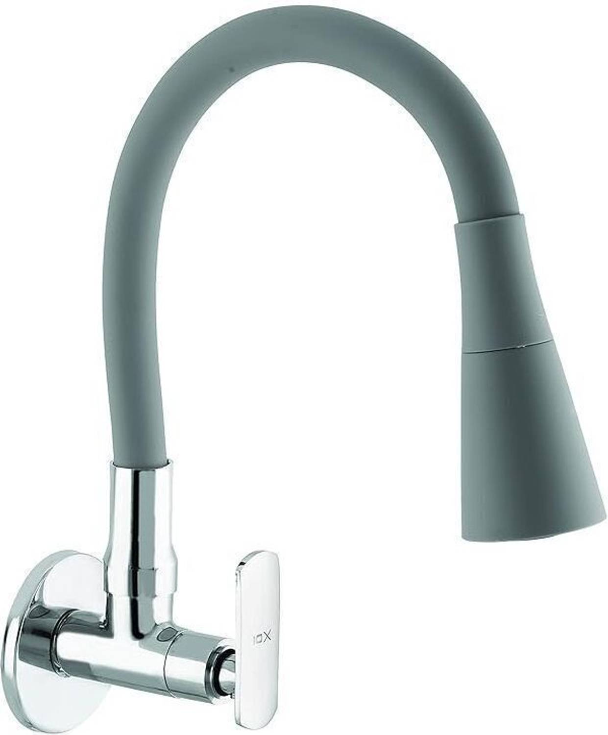 10x by 10X Sink Tap for Kitchen BL-8756 - Flexible Neck Dual Flow Grey Sink Tap Faucet