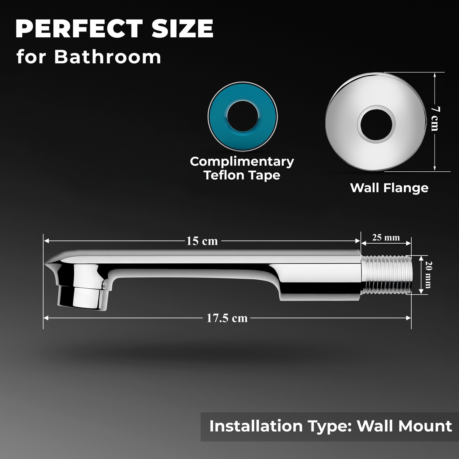 Image of Plantex Bath Tub Spout with Wall Flange /Single Lever Spout /High Flow Tap for Bathroom Spout Faucet