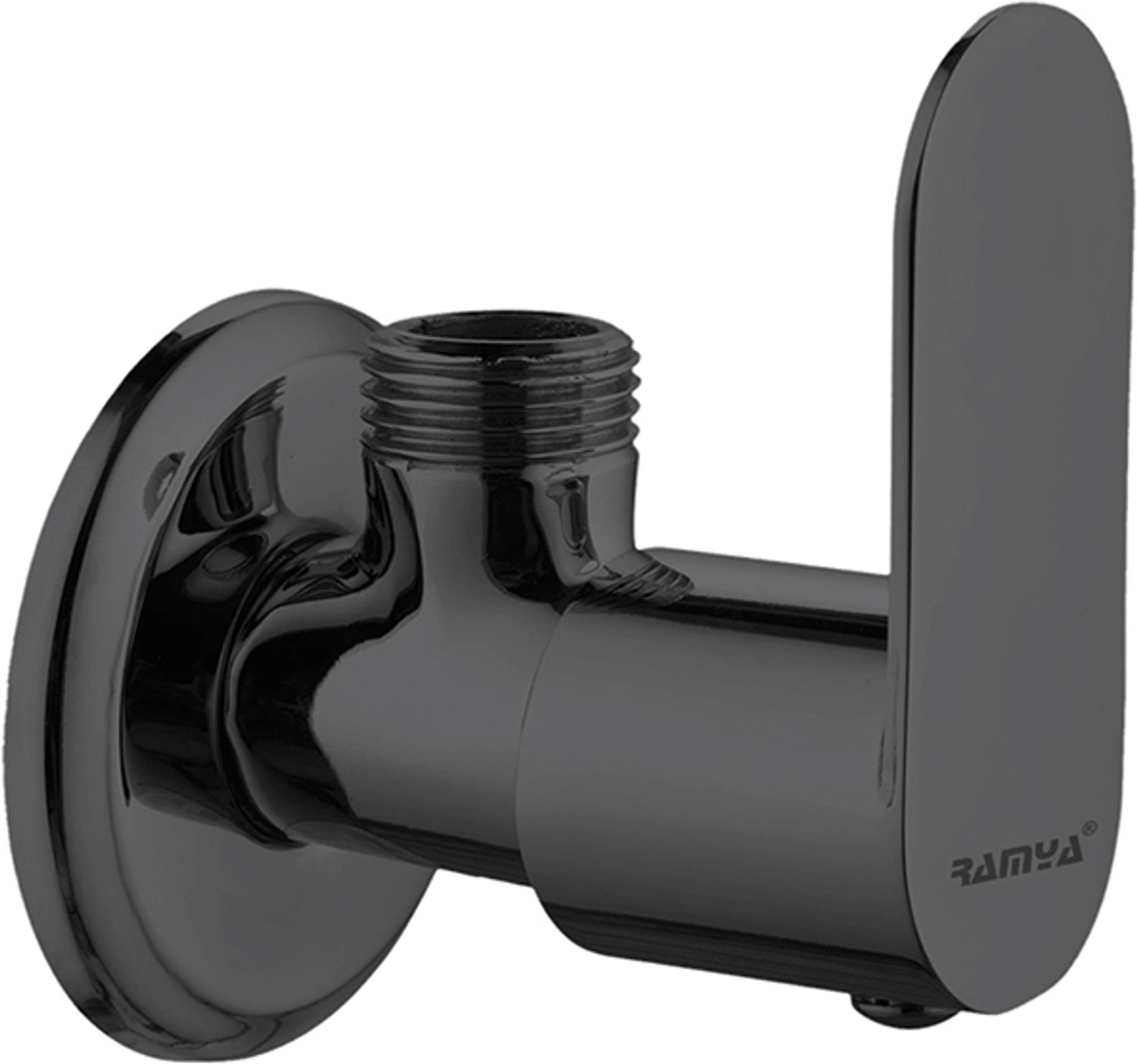 Image of Ramya Ocean Brass Angle Cock Luxury Series Superior Matte Black Finish Coated Angle cock Brass water tap bib tap faucet Angle Cock Faucet