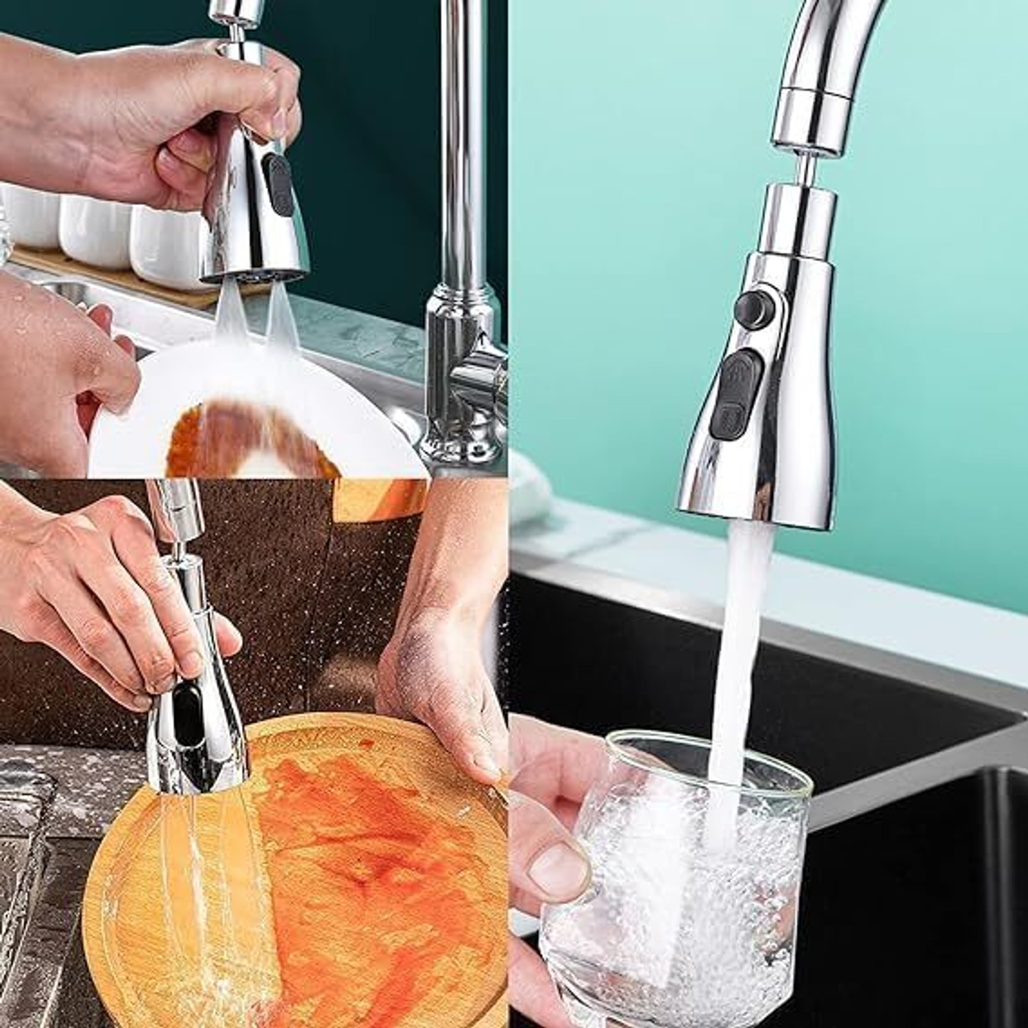 Image of COFP 360 Degree Movable Faucet Aerator /3 Modes Water Faucet Sprayer(Pack of 1) 360 Degree Movable Faucet Aerator /3 Modes Water Faucet Sprayer(Pack of 1) Aerator Foam Flow Faucet