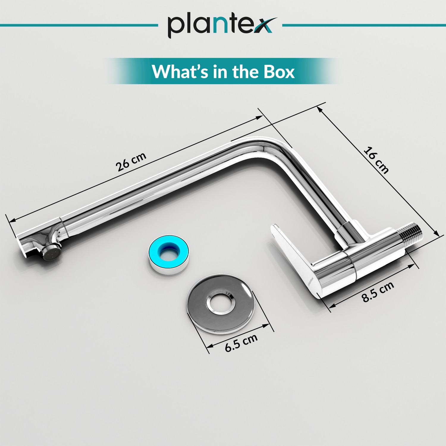 Image of Plantex Brass Sink Tap for Kitchen with Wall Flange & Teflon Tape /Kitchen Sink Faucet DOL-4301 Sink Tap Faucet