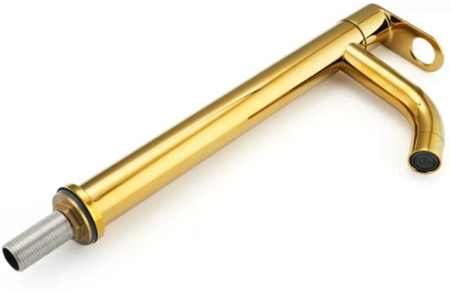 Image of Shop clozer by Shop clozer Tall Body Piller Tap For SS-304 Gold Color 12 Inches Deck Mount Installations Easy To Use Pillar Tap Faucet