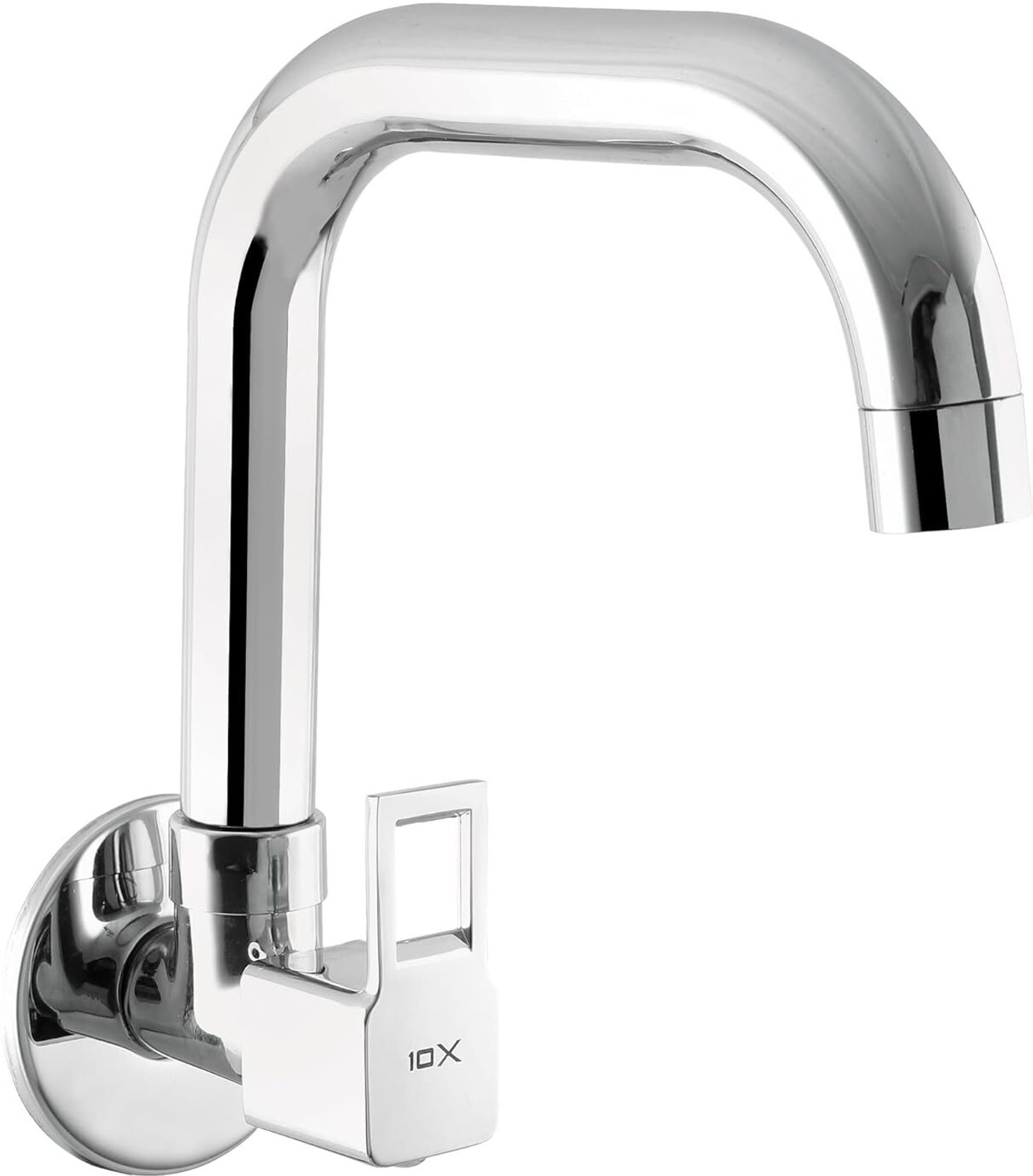 Image of 10x by 10X Brass Kitchen Sink Tap STT-98779 Wall Mount (Round) Sink Tap Faucet