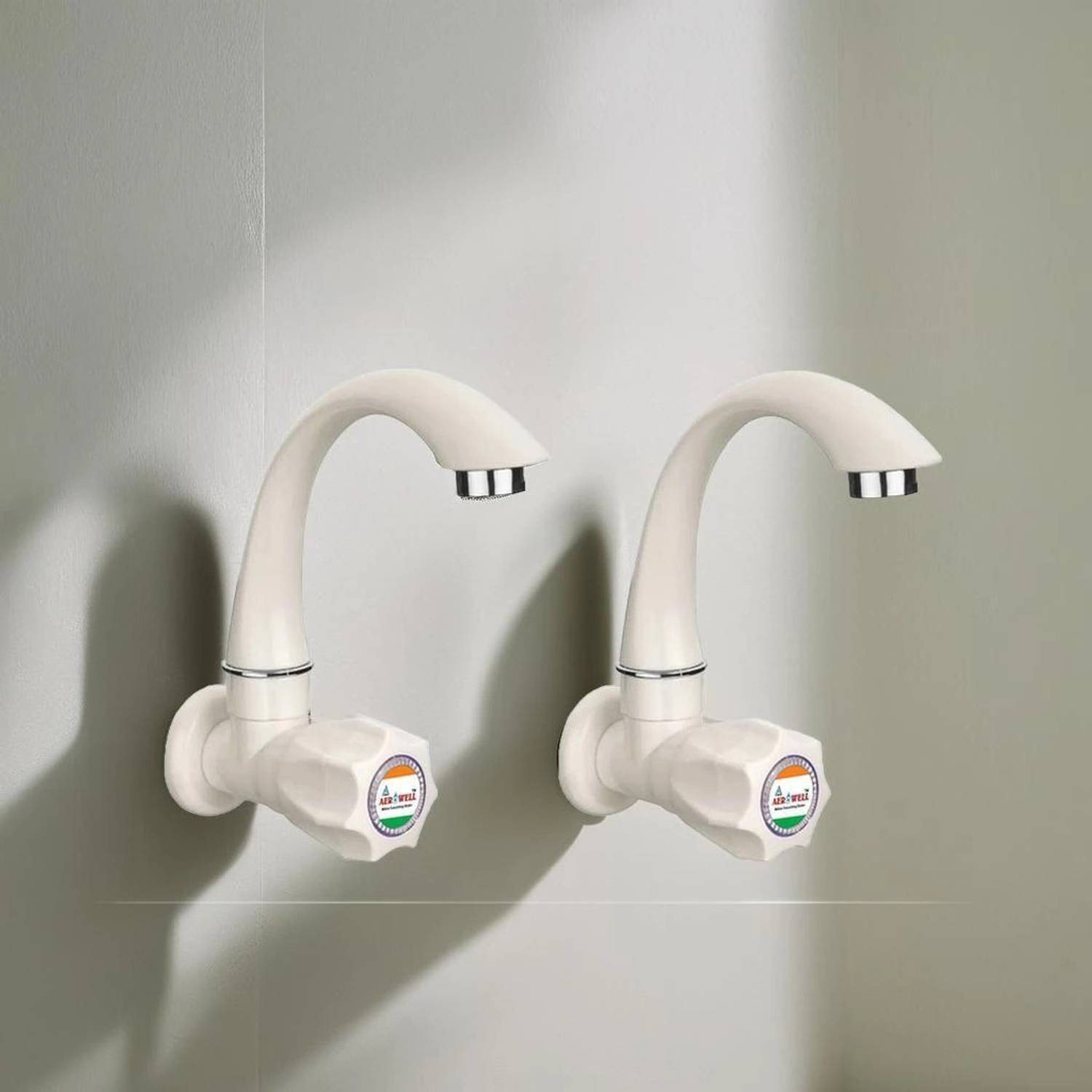 aerowell White PVC Tap Mixer Pack of 2 - Image 1