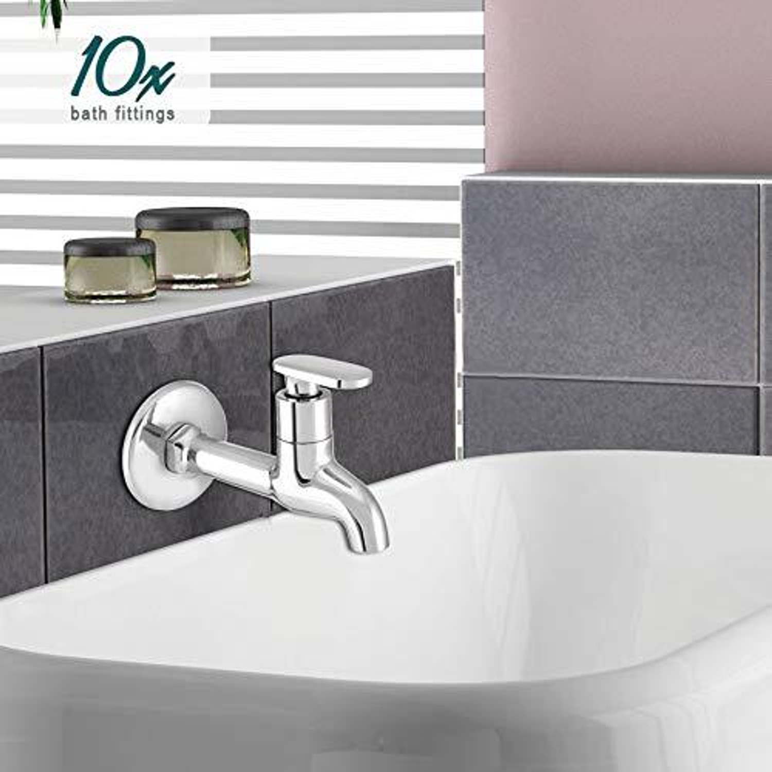 Image of 10x by 10X Brass Long Body / Long nose For bathroom /Kitchen CH-64009 Bib Tap Faucet
