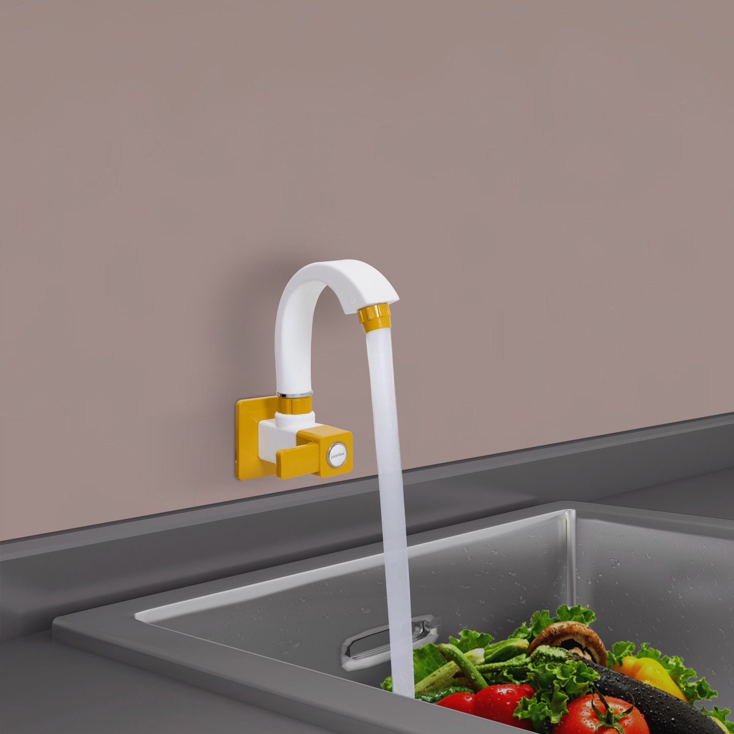 Image of Impulse by Plantex PTMT EDS-125 Single Lever Sink Cock 360 Degree Swivel Spout for Kitchen Faucet /Sink Cock Spout Faucet