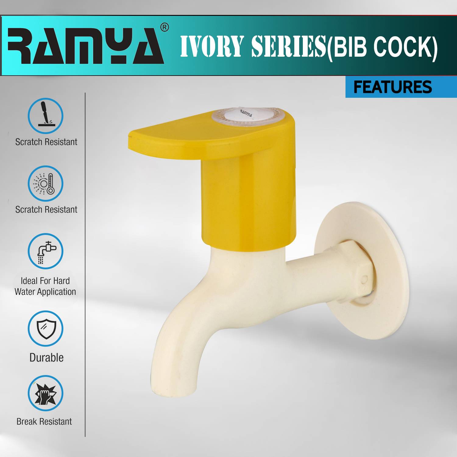 Ramya Ivory Bib Cock Tap Pack of 4 - Image 2