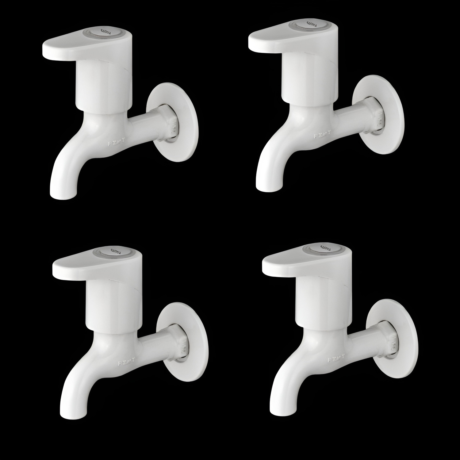 Image of Ramya Ailve Bib Cock Tap Pack OF 4 PTMT Heavy Plastic Faucet With Flange Superior Plastic Heavy Duty Bib Tap Faucet