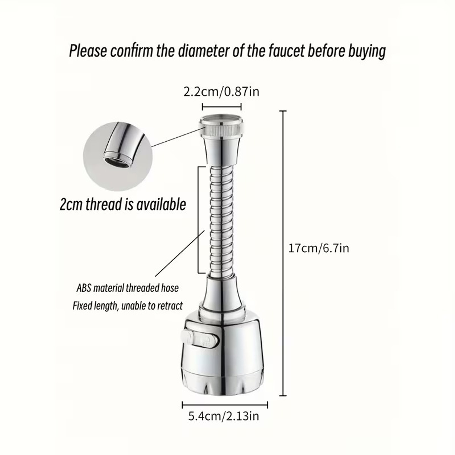 Image of Camriz Tap Extender for Kitchen Sink 360 Flexible Faucet Extension Attachment Faucet Nozzle
