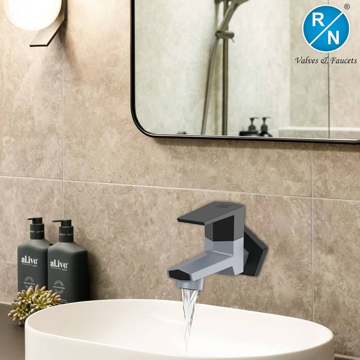 Superior Plastic Bib Cock Foam Flow Tap with Flange - Image 3