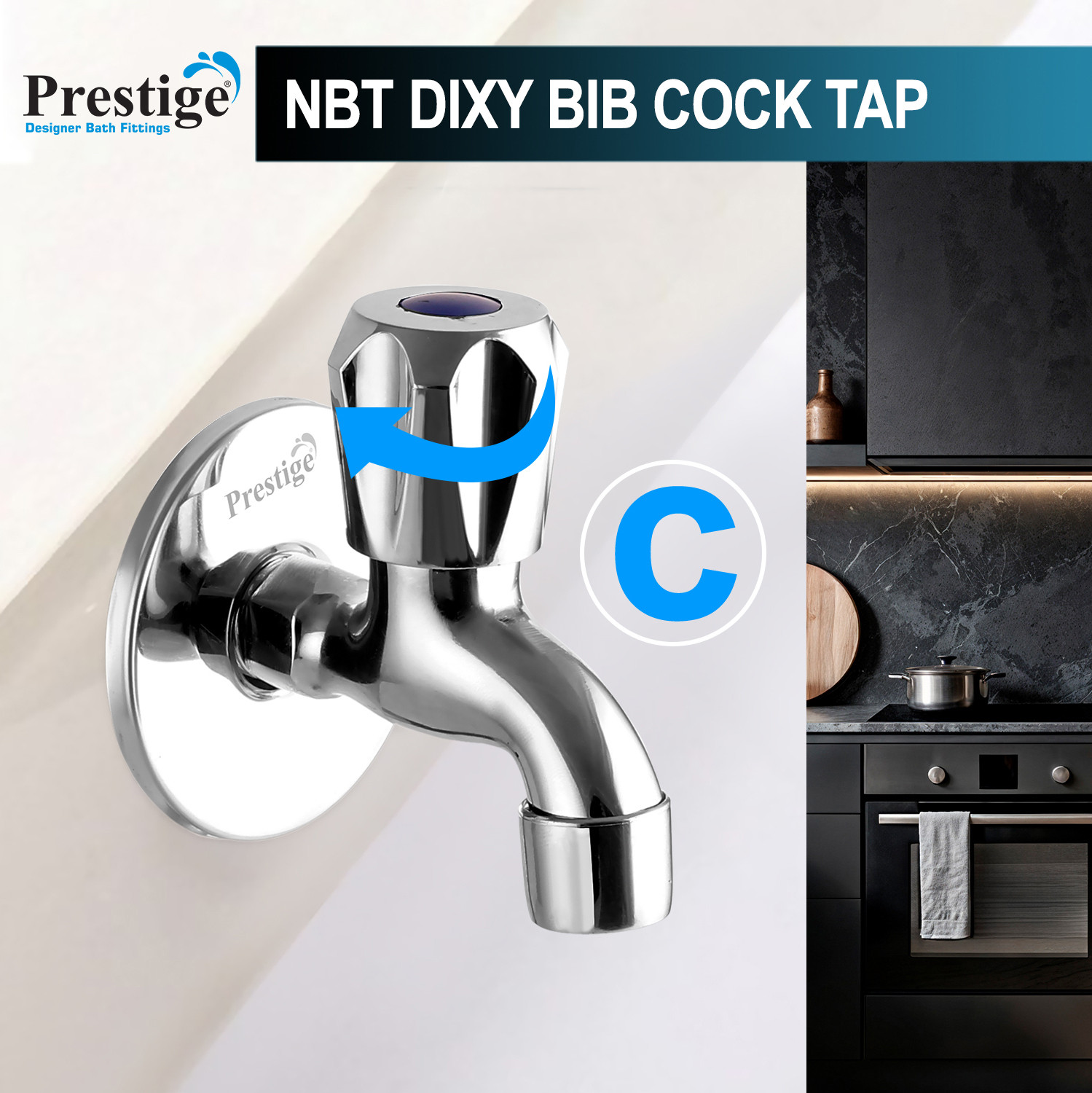 Image of Prestige by Prestige Dixy Bib Cock Pack Of 9 Bathroom Fitting Taps Bib Tap Faucet