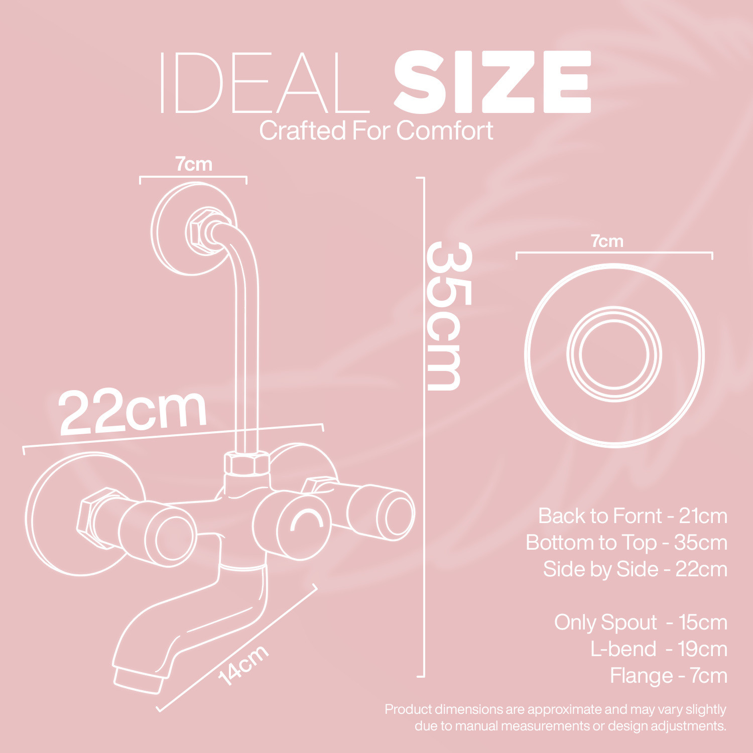 Image of Flipkart SmartBuy FK-Florentine Brass Wall Mixer with L-Bend | Hot & Cold Water Mixer Tap Wall Mixer Faucet