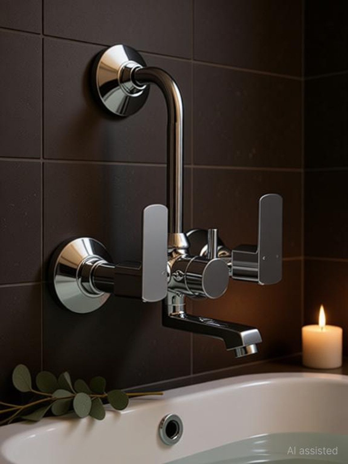 Image of Sanova by SANOVA Cubic-Wallmixer Wall Mixer Faucet
