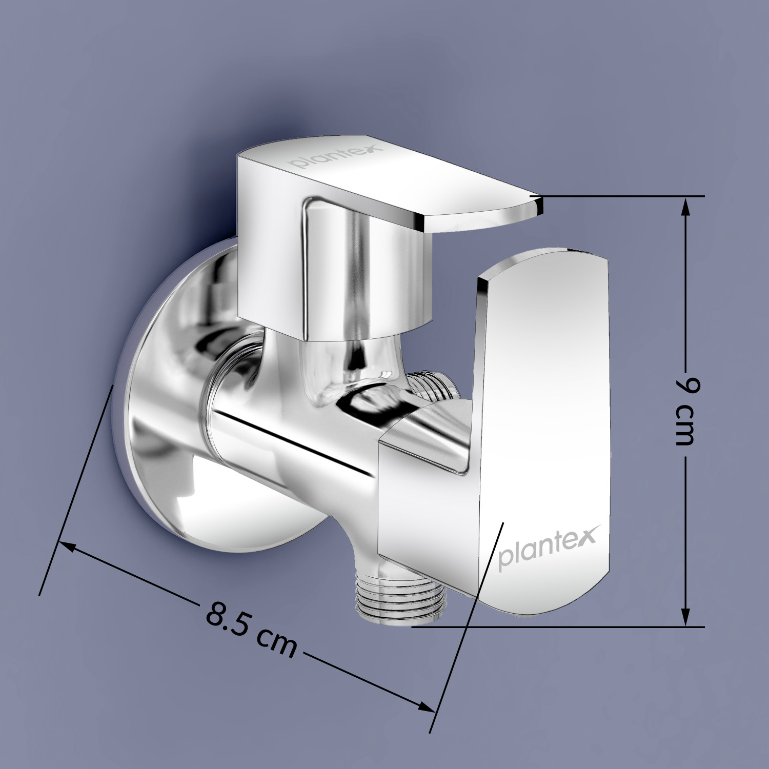 Image of Plantex 2 in 1 Angle Cock /2 Way Angle Valve for Bathroom with Teflon Tape (APS-1296,Saga) Angle Cock Faucet