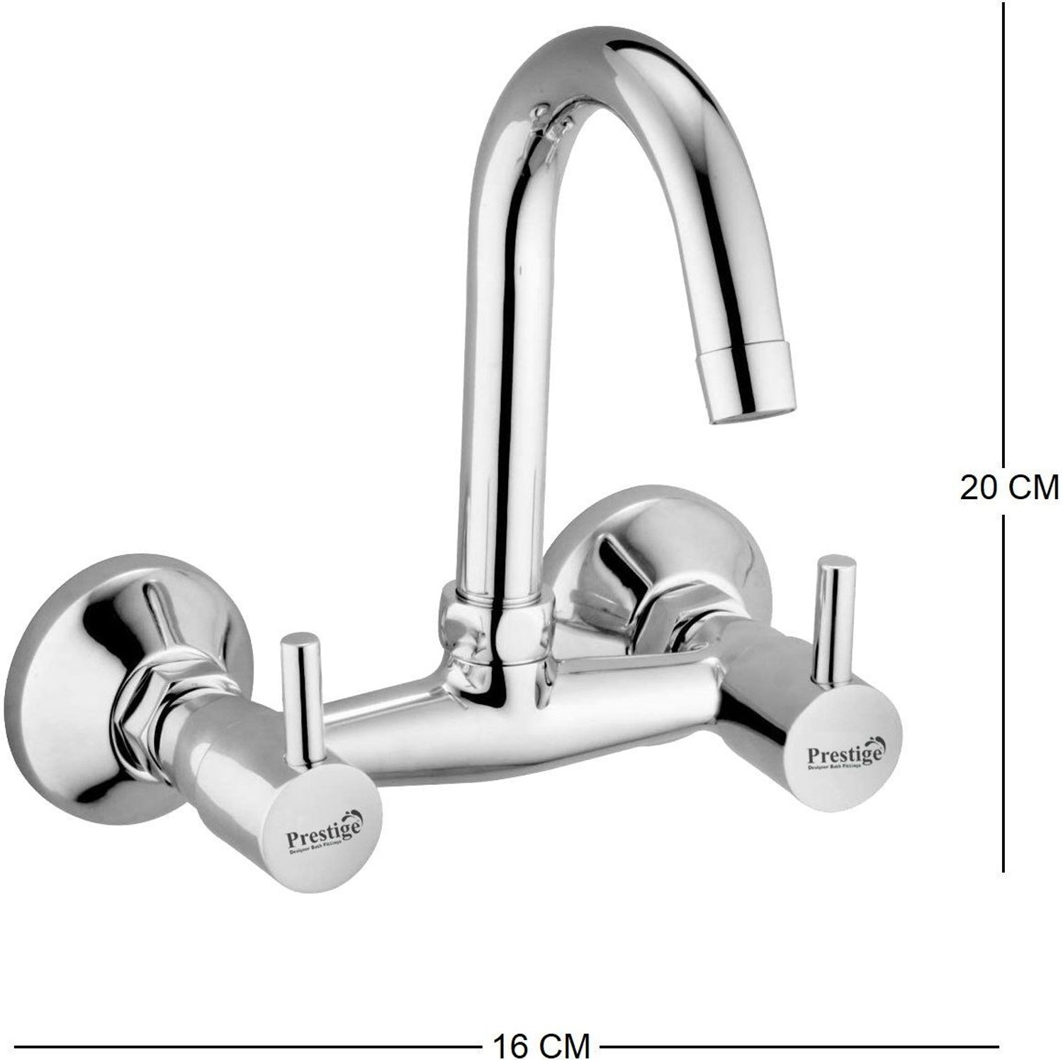 Image of Prestige Turbo Sink Mixer Brass Tap with Hot & Cold Water Faucet Mixer Sink Mixer Faucet
