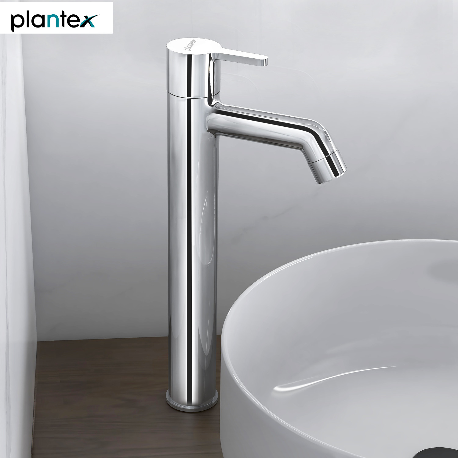 Image of Plantex Brass High Neck Pillar Cock Tap for Wash Basin with Teflon Tape /Wash Basin Tap Pillar Tap Faucet