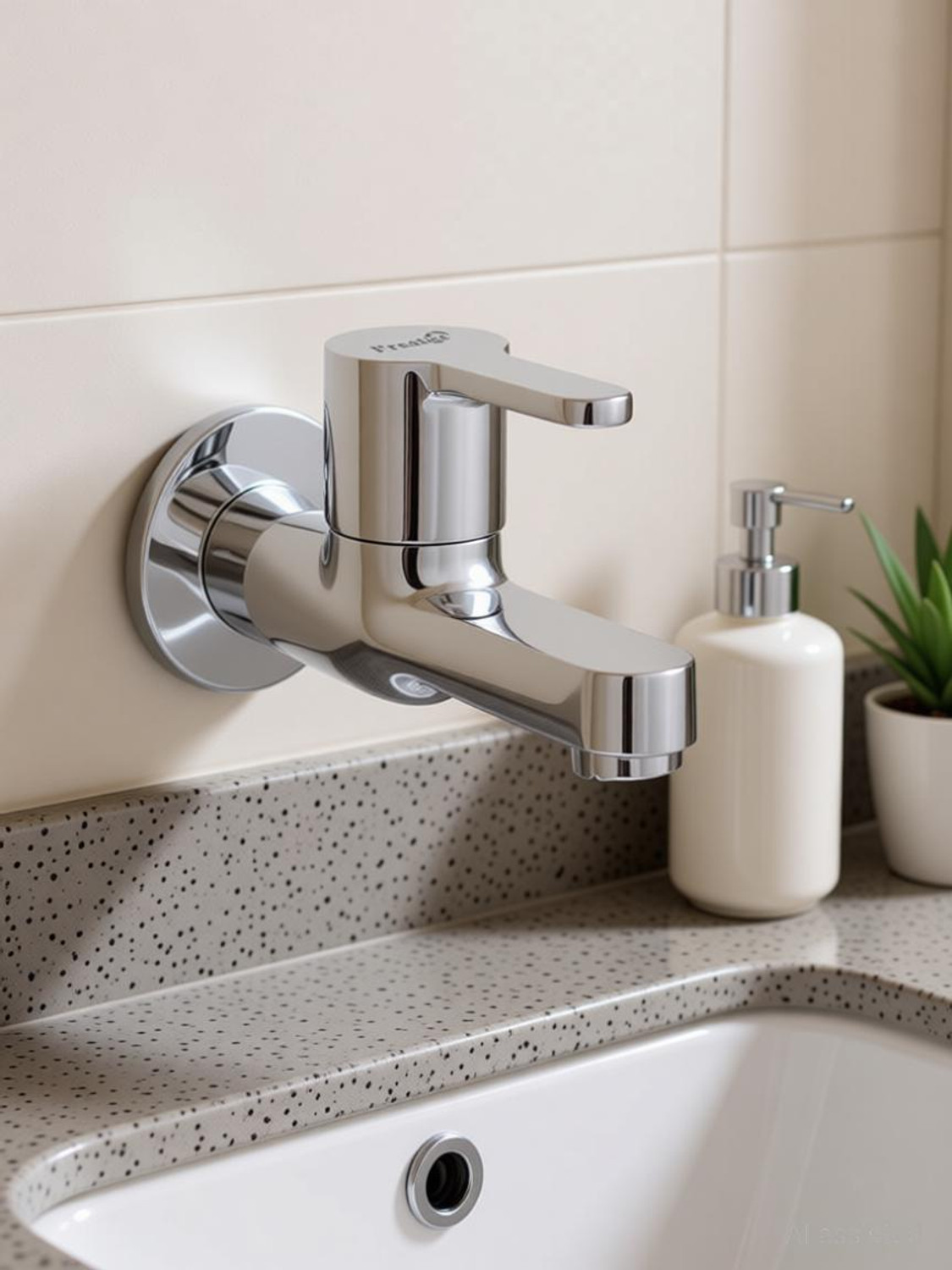 Image of Prestige Fusion Series Brass Bib Cock for Bathroom, Easy Wall Mounted Tap Bib Tap Faucet