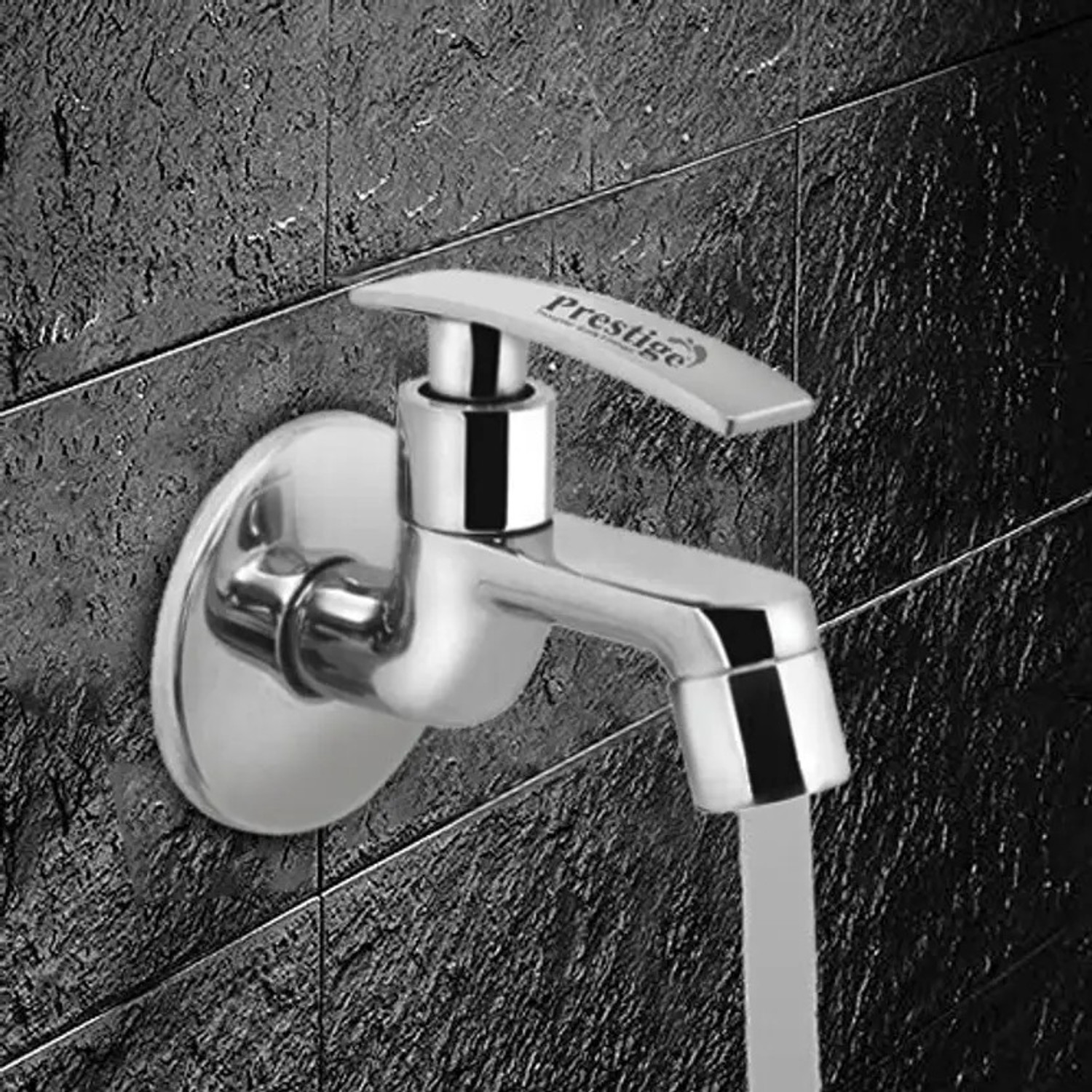 Image of Prestige Bib Cock Pack Of 2 For Bathroom, Kitchen Wall Mounted Bib Tap Faucet