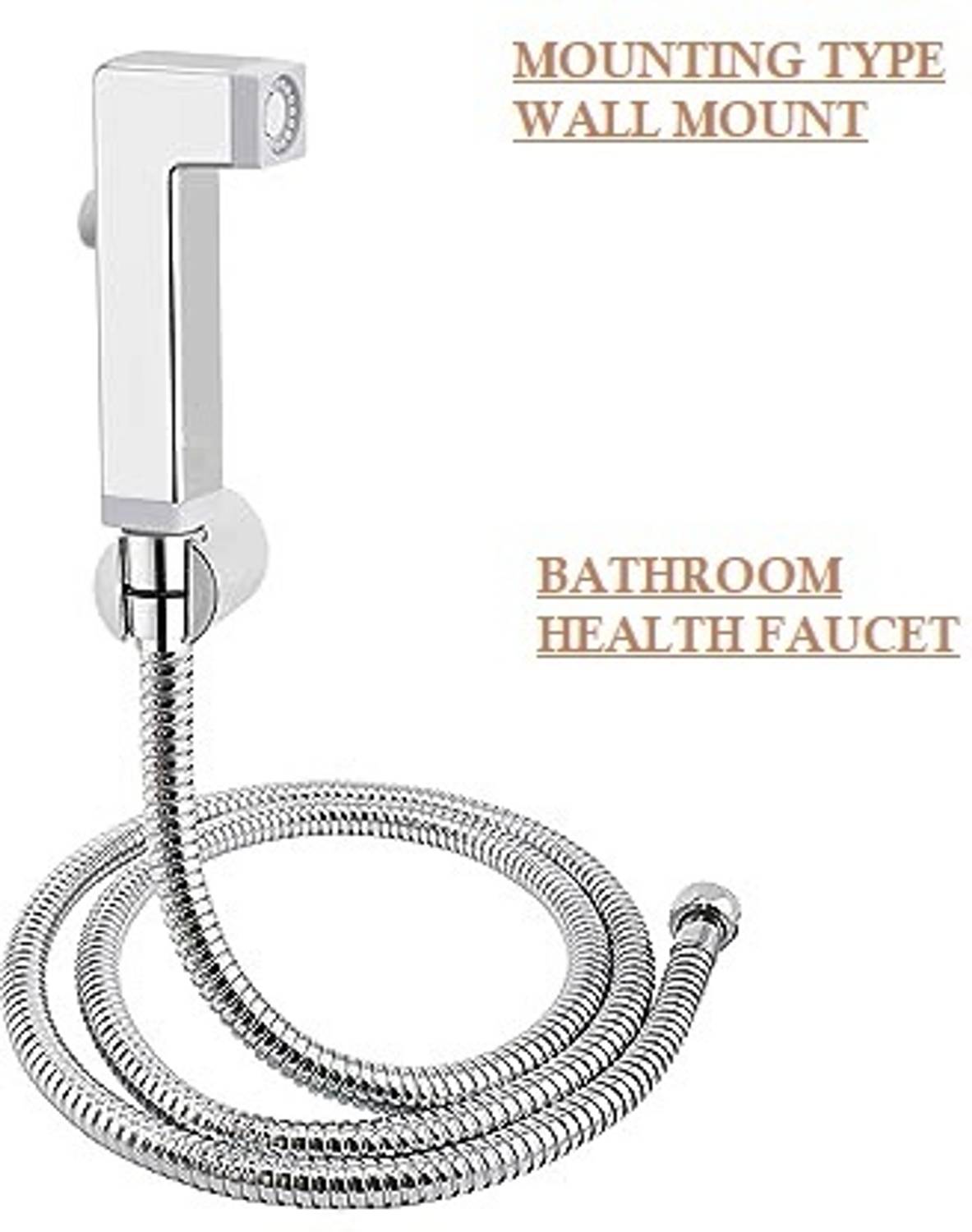 AeoFit Lyric ABS chrome plated health faucet with 1mtr SS Shower Tube and Wall Hook bathroom/toilet health faucet high pressure faucet set Health  Faucet