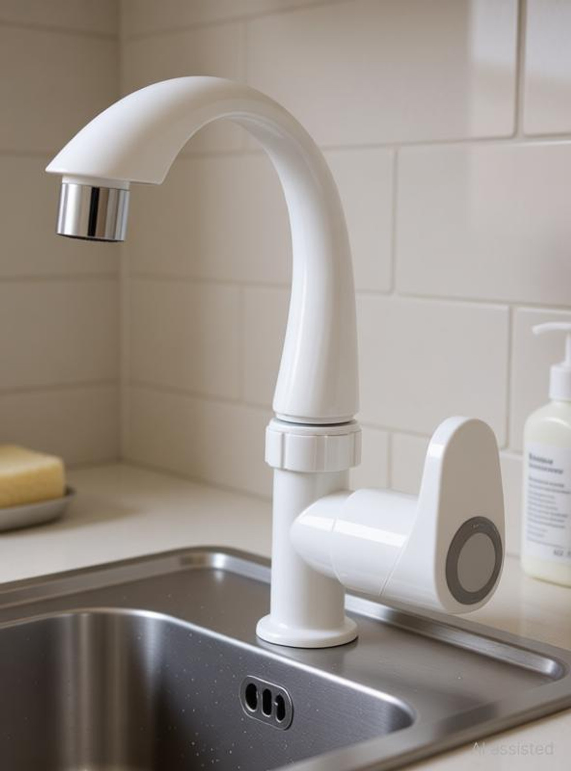 Image of fastgear Alive PVC Swan Neck Tap With Foam Flow Premium quality pvc swan neck tap /wash basin tap Pillar Tap Faucet (Deck Mount Installation Type)