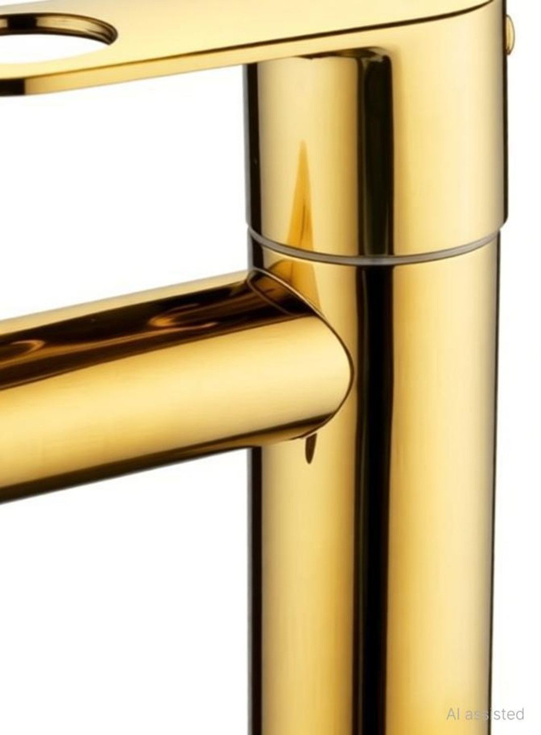Image of Kyari - Tall Deck Mount Table top Basin Pillar Tap ( GOLD ) For Wash Basin Pillar Tap Faucet