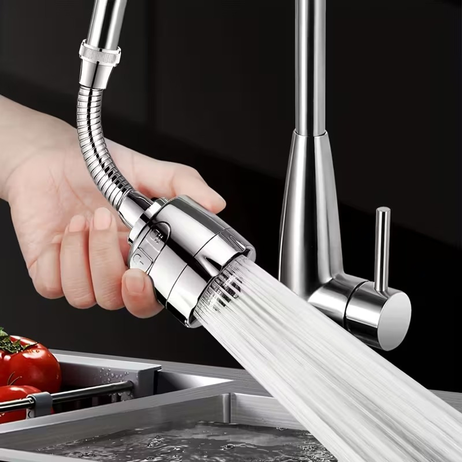 Image of Camriz Tap Extender for Kitchen Sink 360 Flexible Faucet Extension Attachment Faucet Nozzle