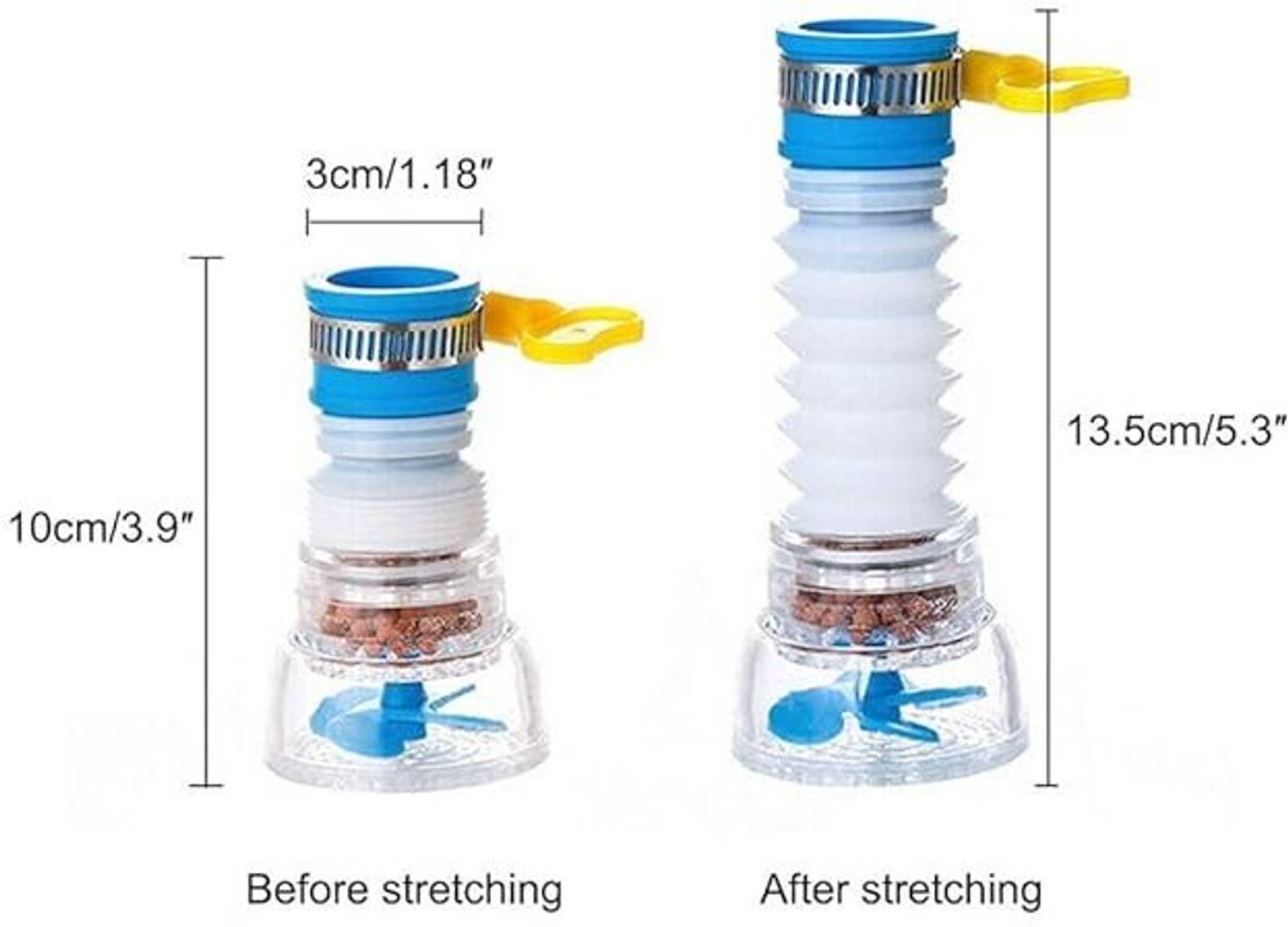 Anadaya Enterprise Anti-Splash Expandable 360 Degree Rotary Water Water-Saving Sprinkler and Device Head, Three-Gear Adjustable Head Kitchen Mixer Faucet