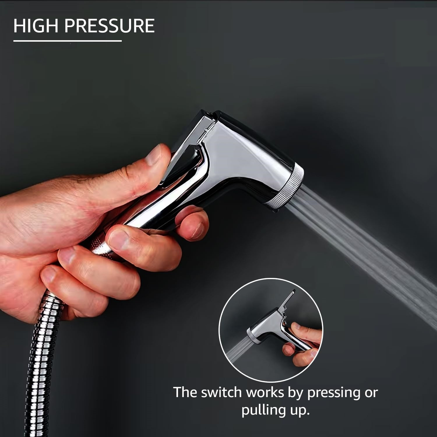 Image of Kyari - ABS Conti Bidget Spray Gun Health Faucet ( Without Tube ) HF-10684 For Toilet / Bathroom / Pet Bath / Garden Health Faucet