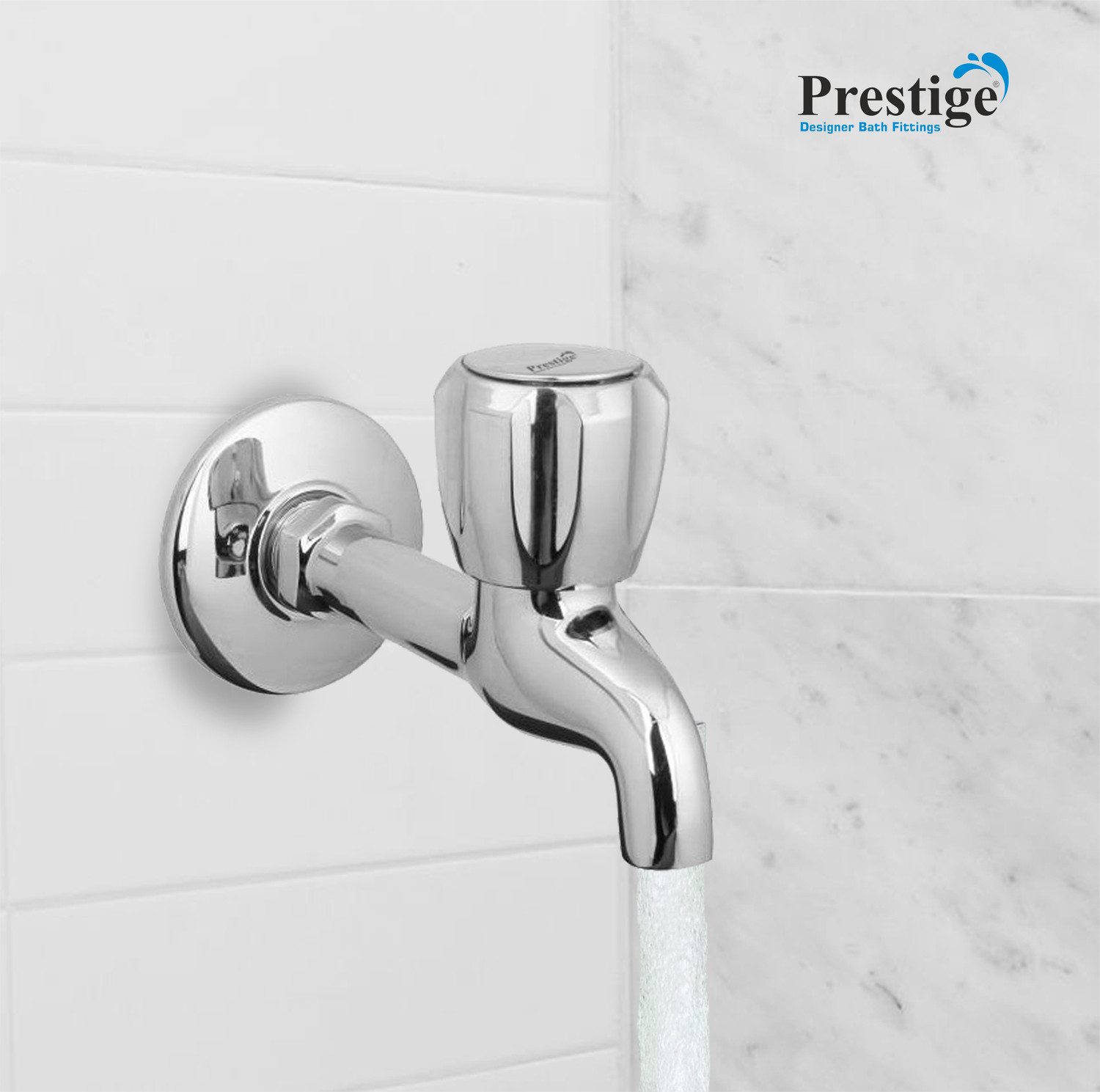 Image of Prestige Crystal Long Body Bib Cock Crystal Long Body Bib Tap Faucet