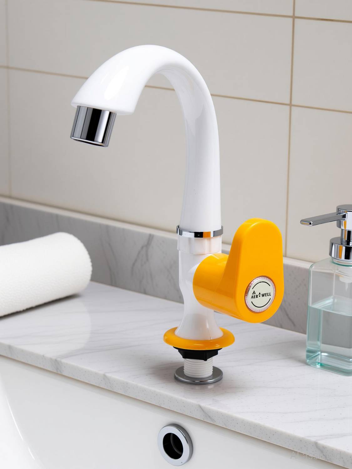aerowell Yellow Swan Neck Tap - Image 1