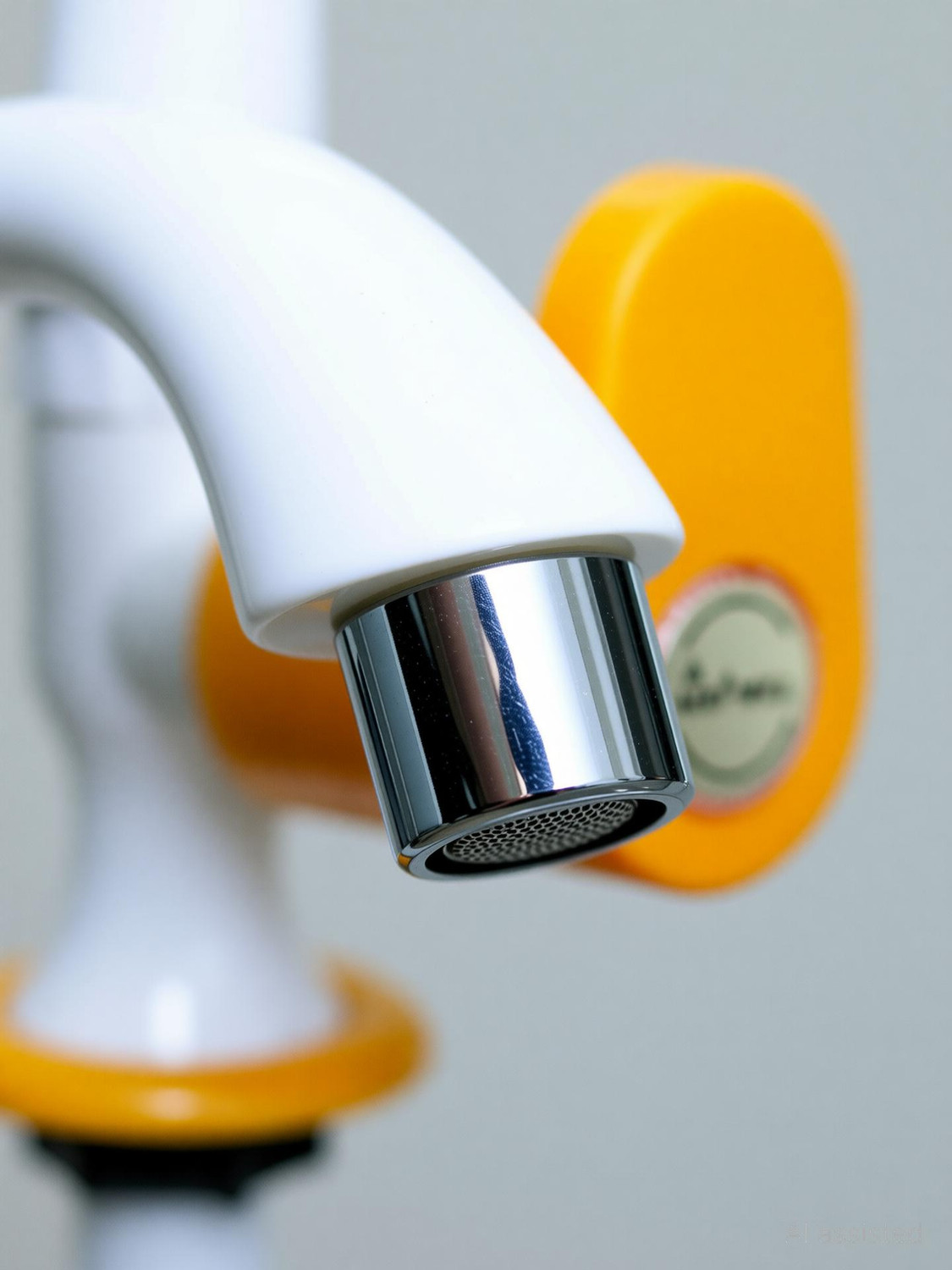 Image of aerowell 1 PVC ROYAL YELLOW SWAN NECK TAP WITH FOAM FLOW FOR BATHROOM WASH BASINS Pack Of 1 Pillar Tap Faucet