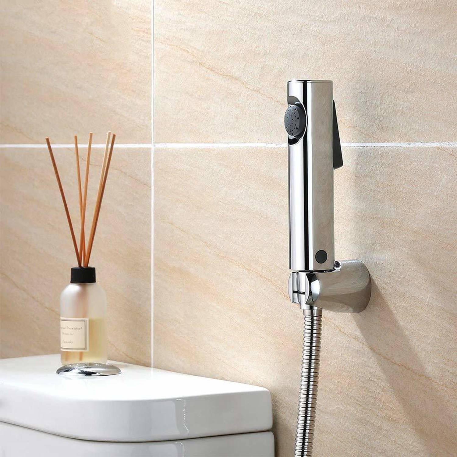 ANMEX ABS Health Faucet With SS-304 Grade 1 Meter Flexible Hose Pipe and Wall Hook Health  Faucet
