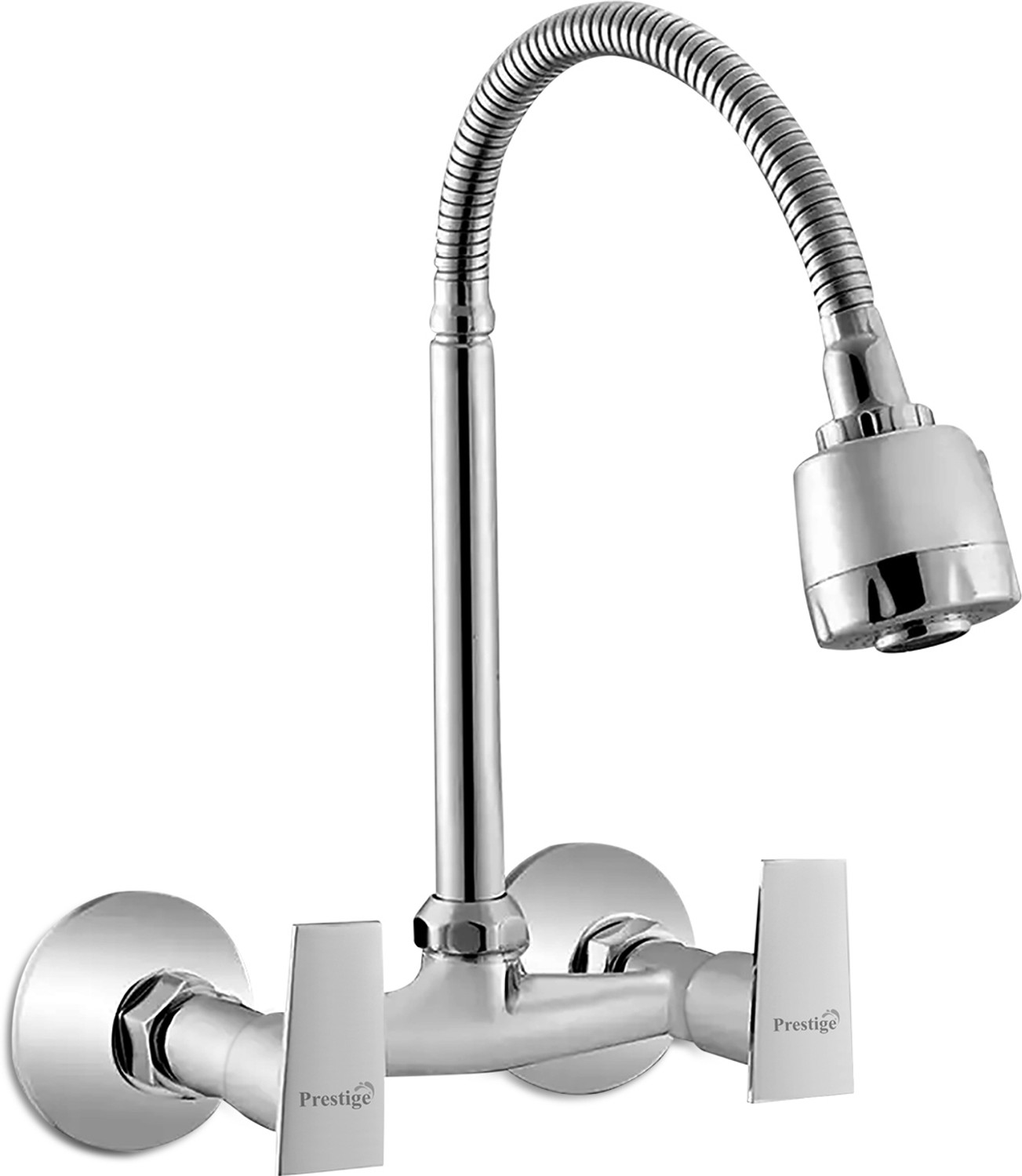 Image of Prestige SPA Sink Mixer Flex SIlver Kitchen Mixer Faucet