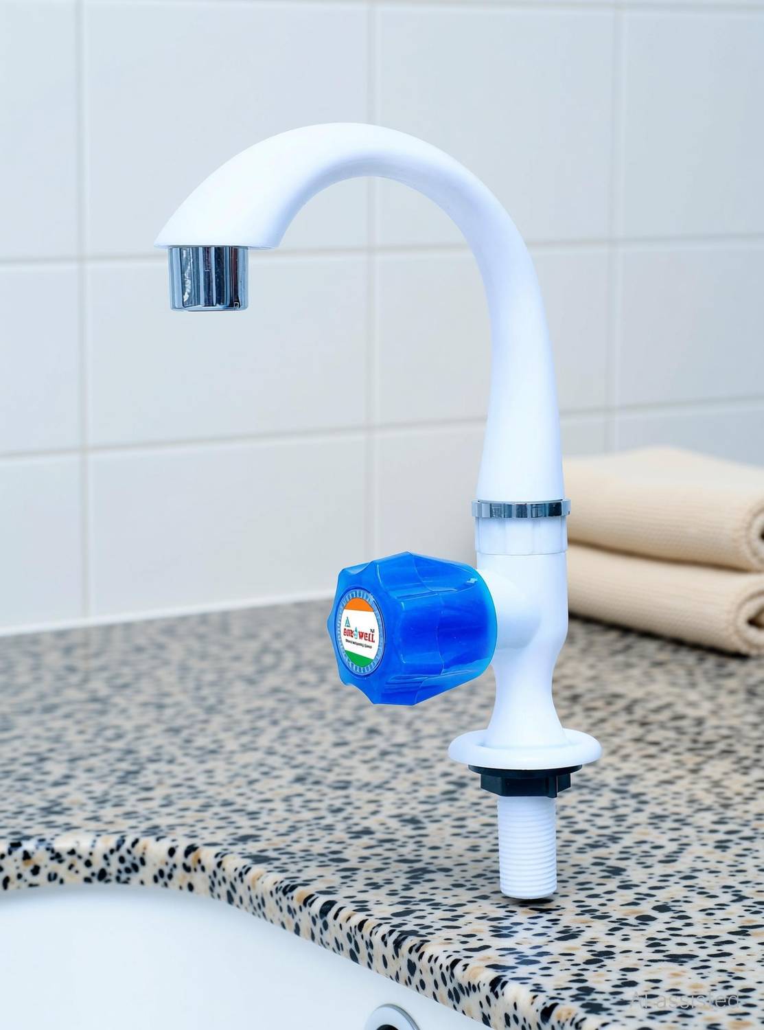 aerowell Pvc Swan Neck Tap (With Foam Flow) For Kitchen/Bathroom Wash Basins Pillar Tap Pillar Tap Faucet