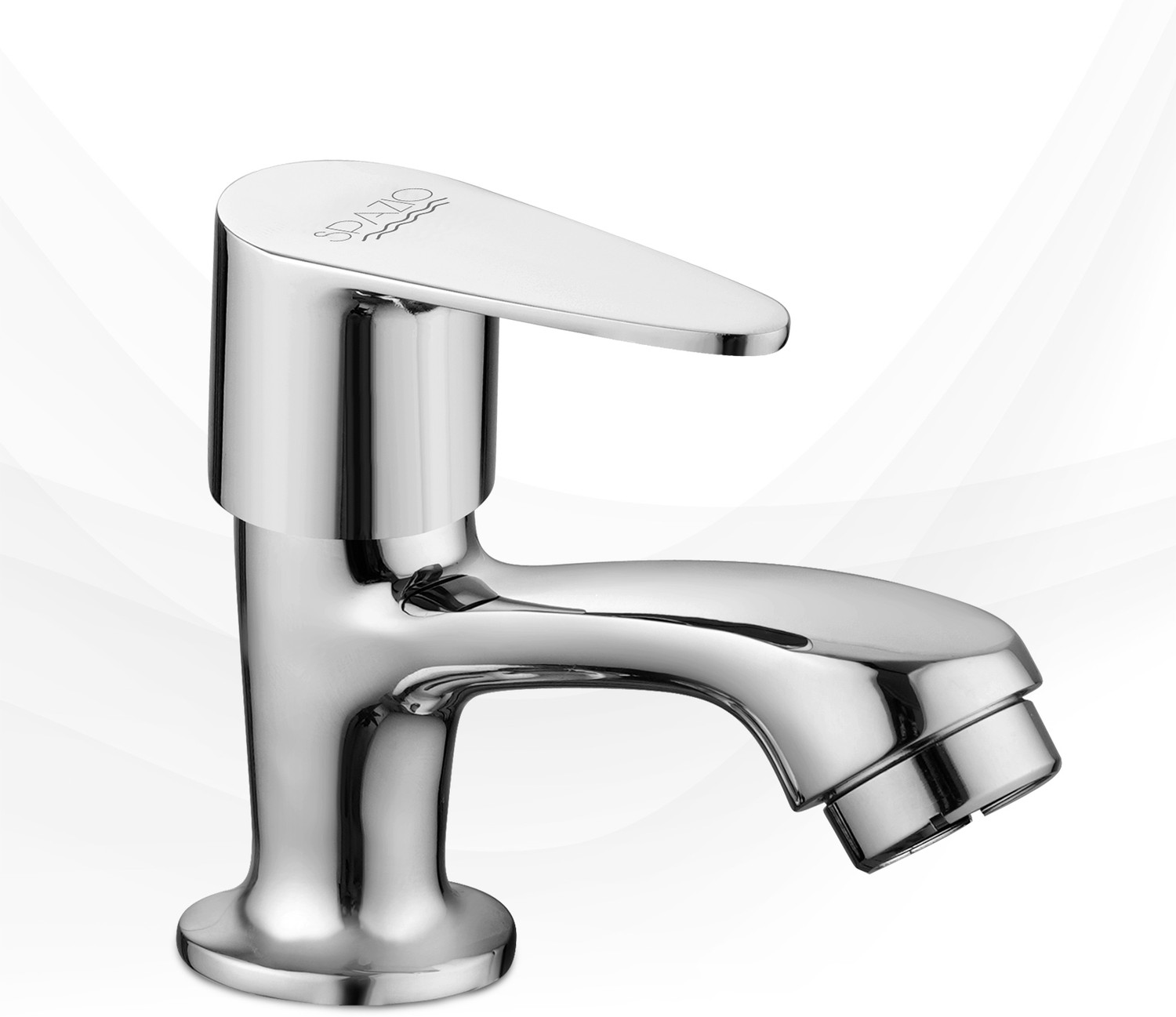 Image of Spazio SmartBuy Vignette Brass Pillar Cock | Basin Tap | Pillar Taps (Pack of 1) For Wash Basin & Bathroom, Chrome Plated Pillar Tap Faucet