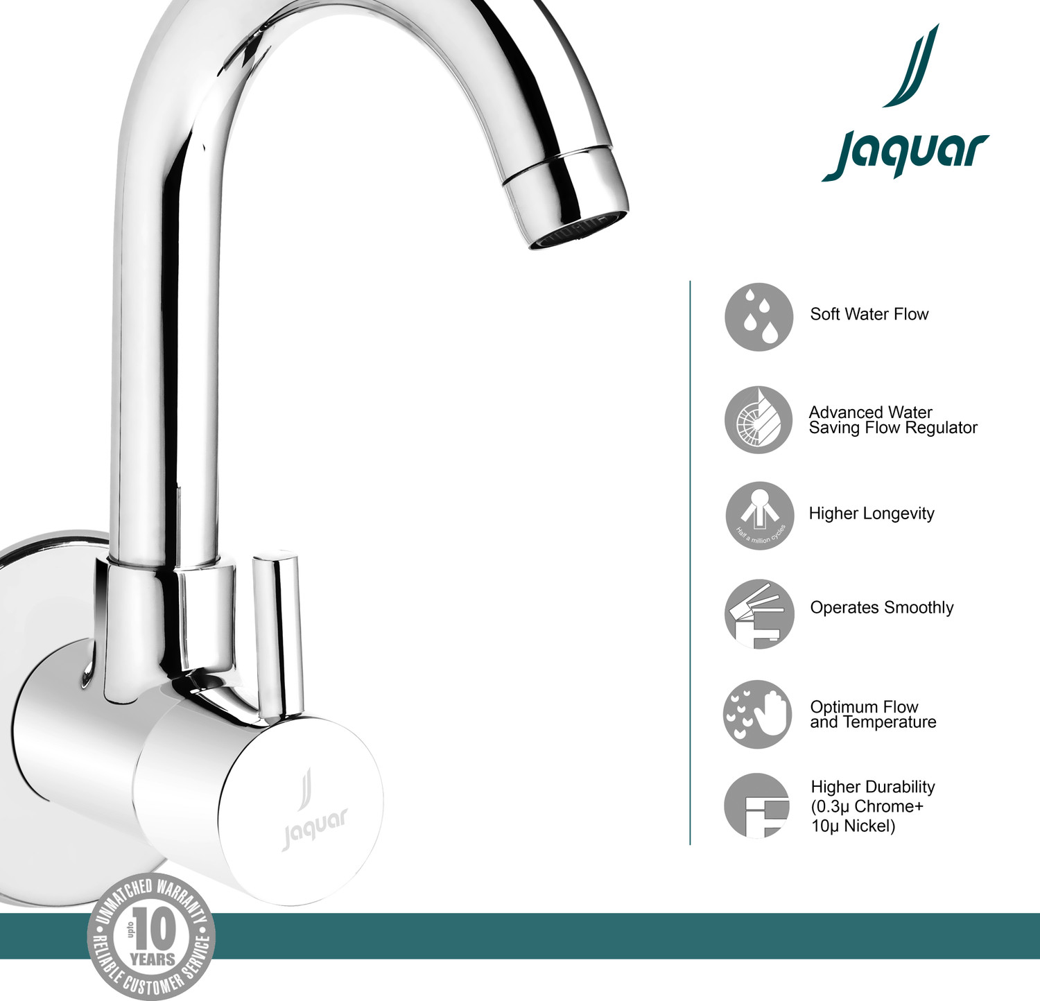 Image of Jaquar SINK COCK with SWING SPOUT Sink Mixer Faucet