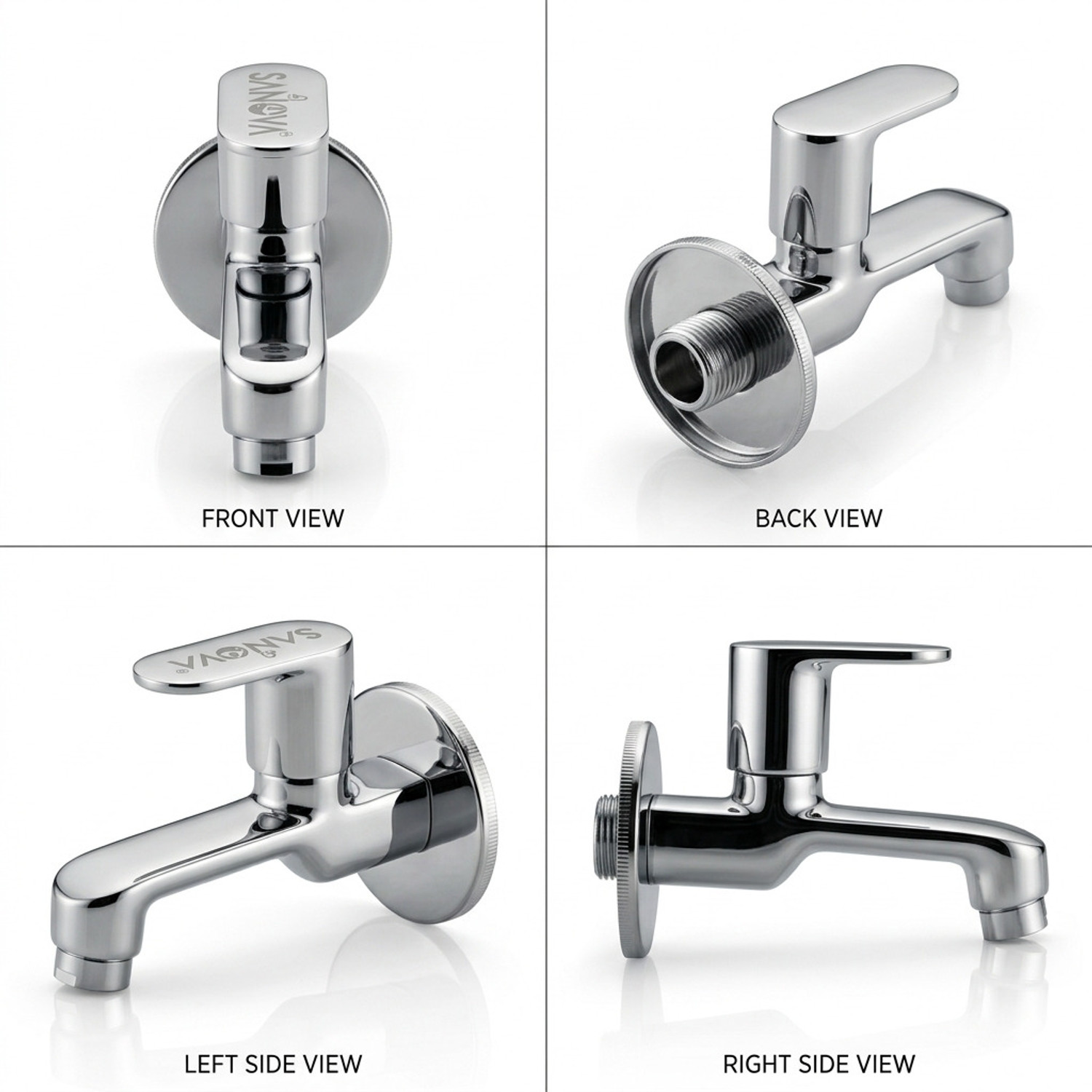 Image of Sanova by Sanova Opal | long body | Bib Cock | taps | Faucet | Bathroom | Kitchen |Wall Mounted Bib Tap Faucet