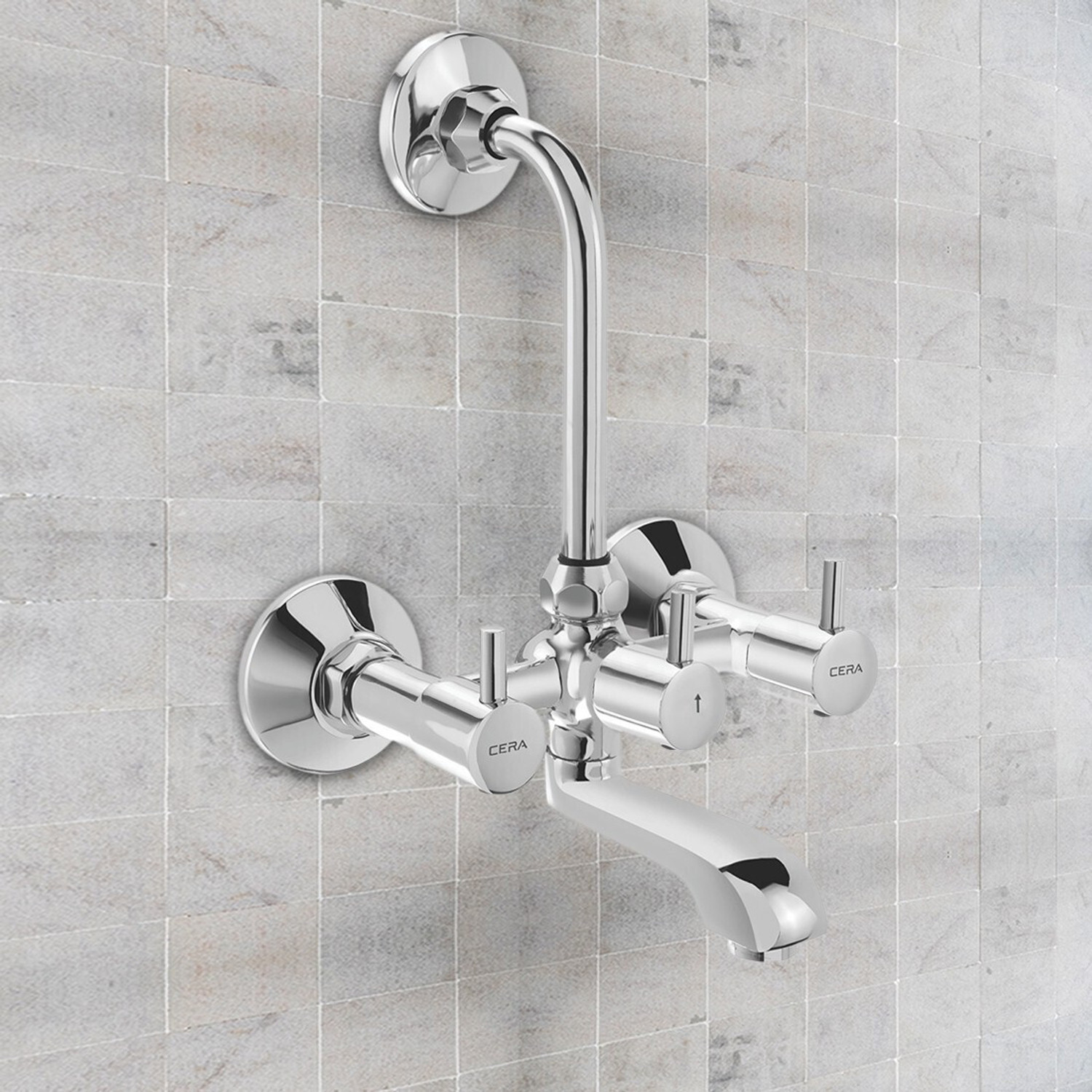 Image of CERA F2002401chta Wall Mixer with Provision for Overhead Shower Wall Mixer Faucet